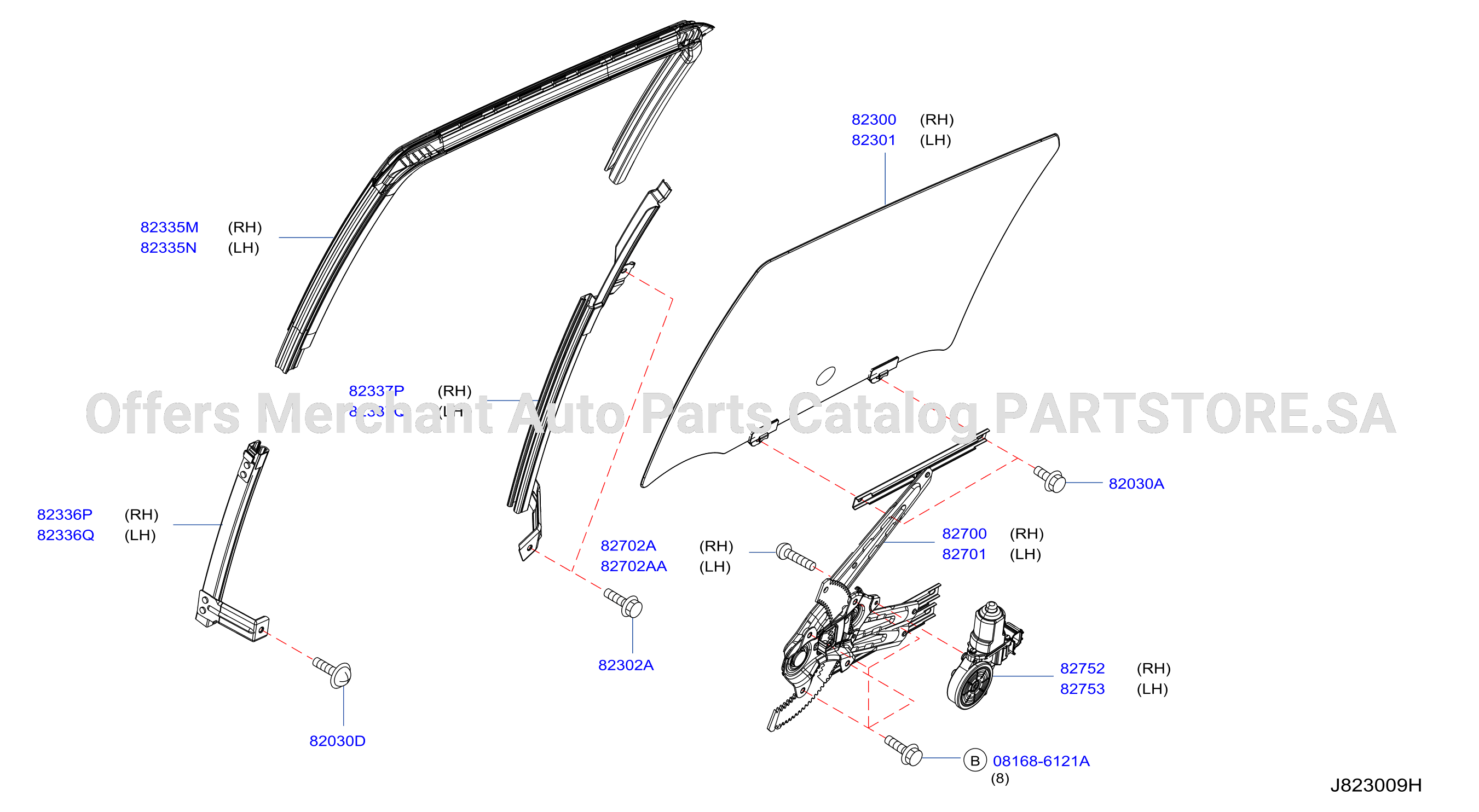 Rear Door Window Regulator