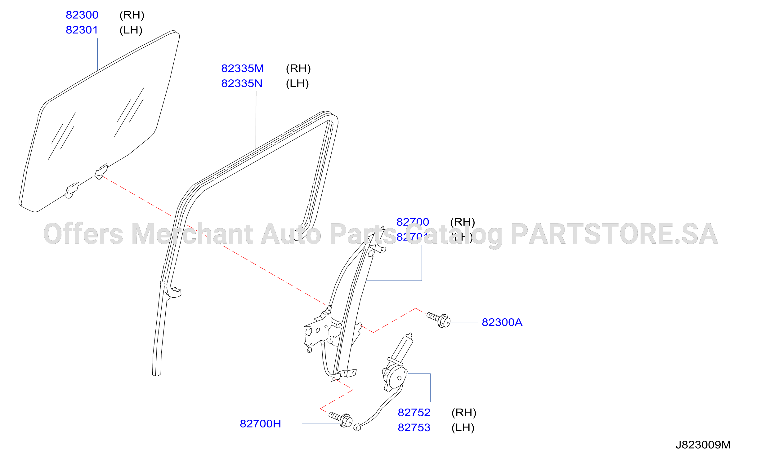 Rear Door Window Regulator