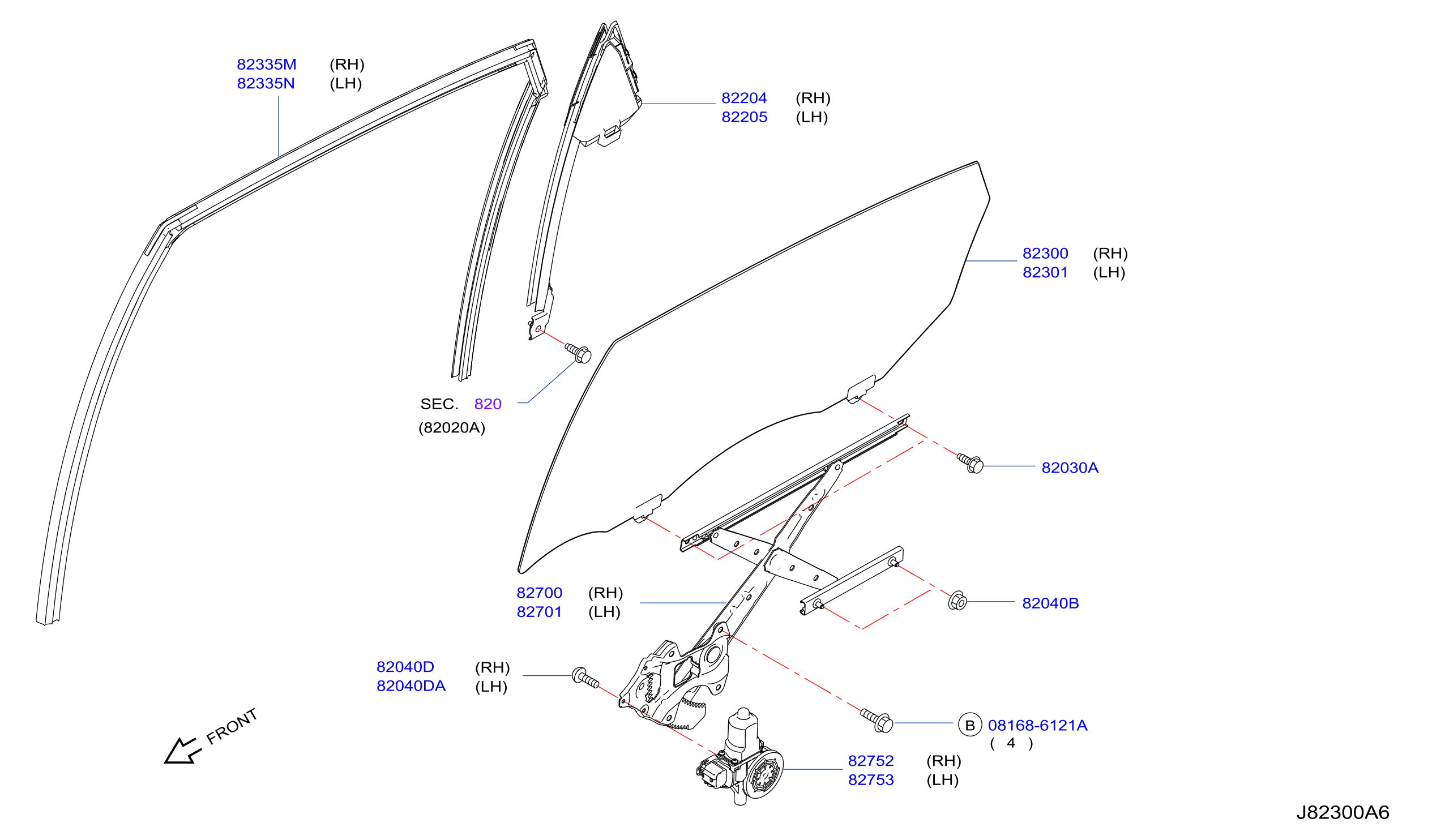 Rear Door Window Regulator