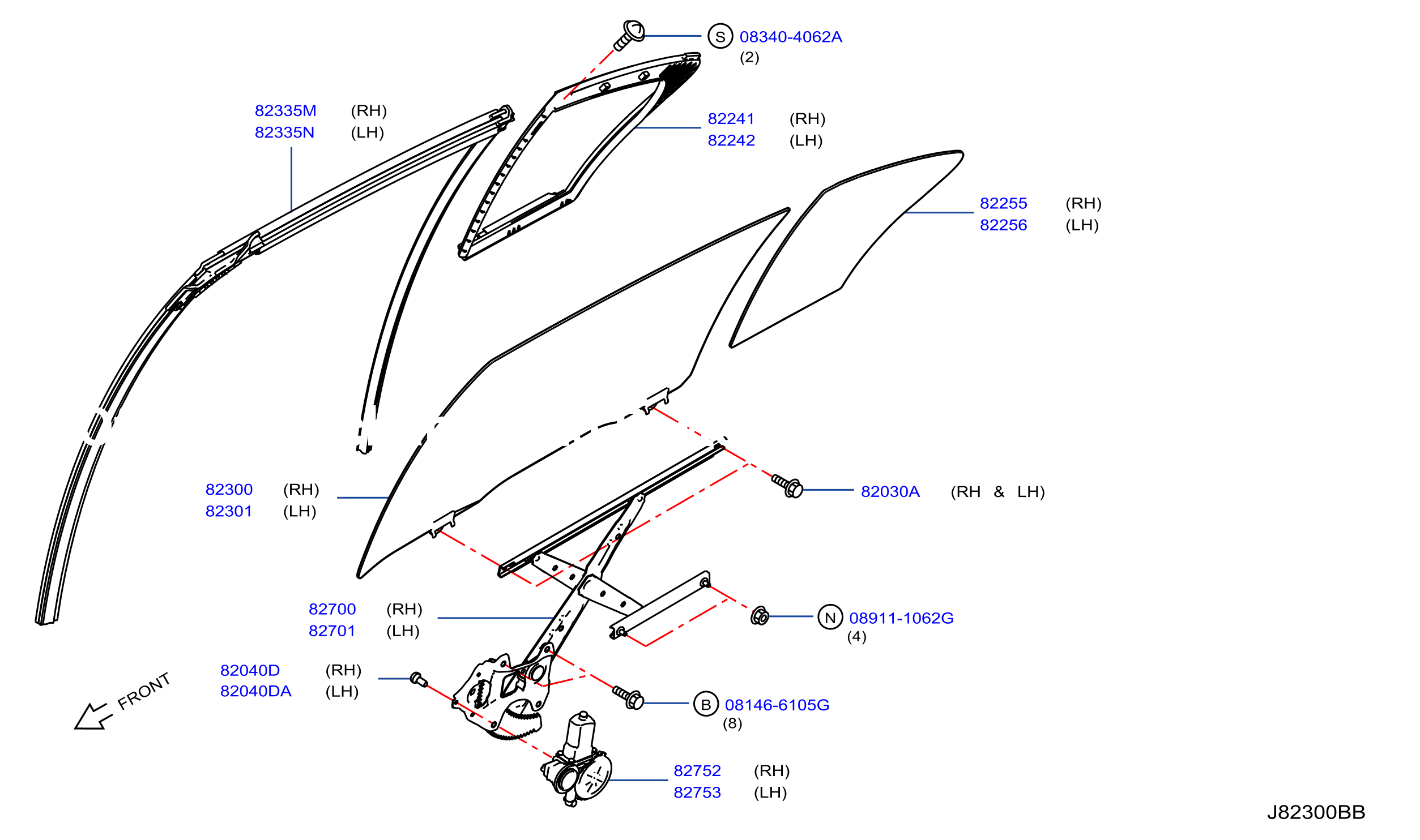 Rear Door Window Regulator