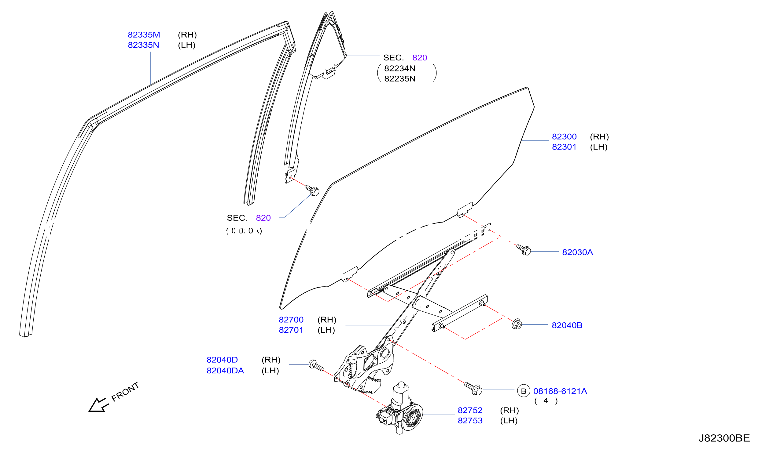 Rear Door Window Regulator