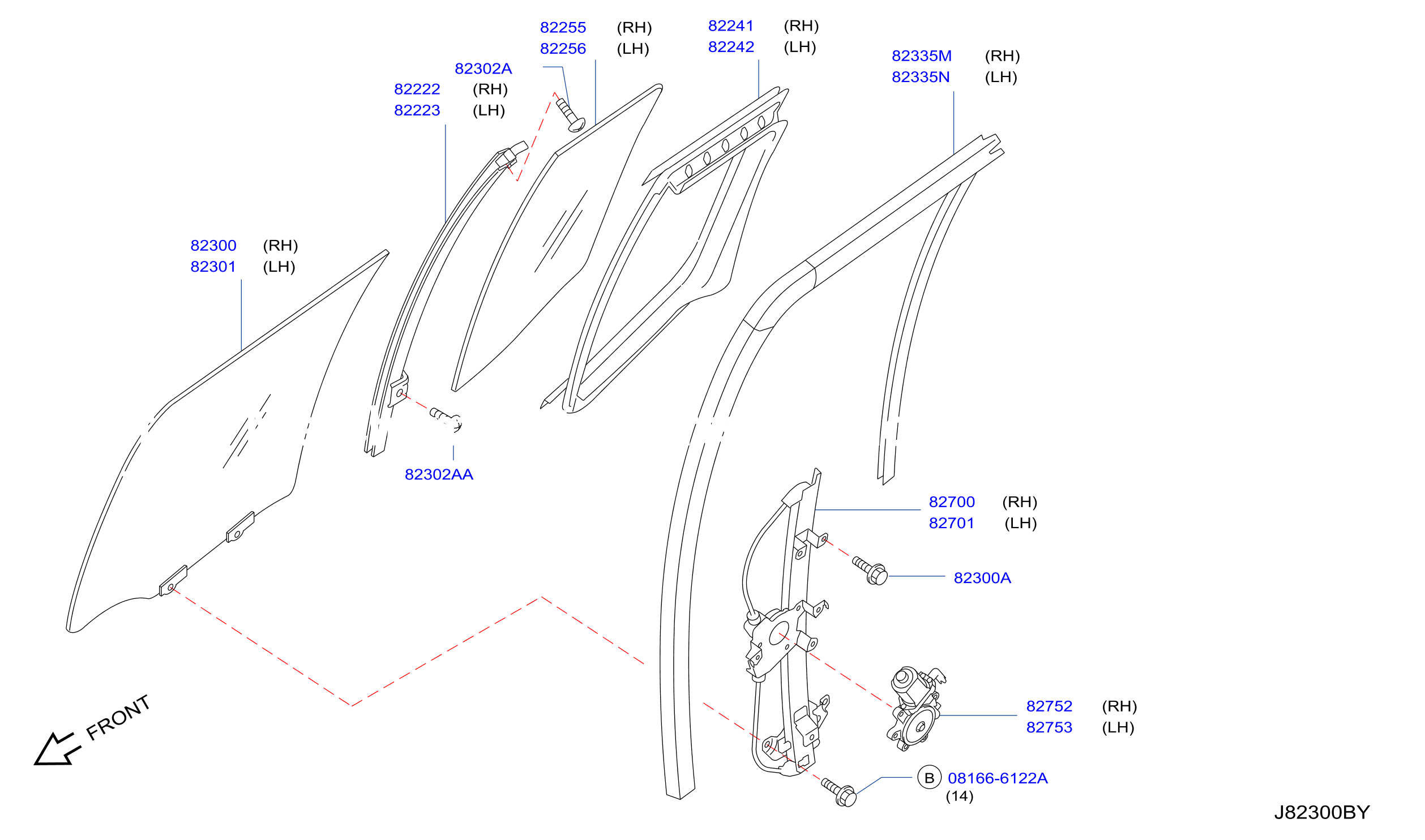 Rear Door Window Regulator