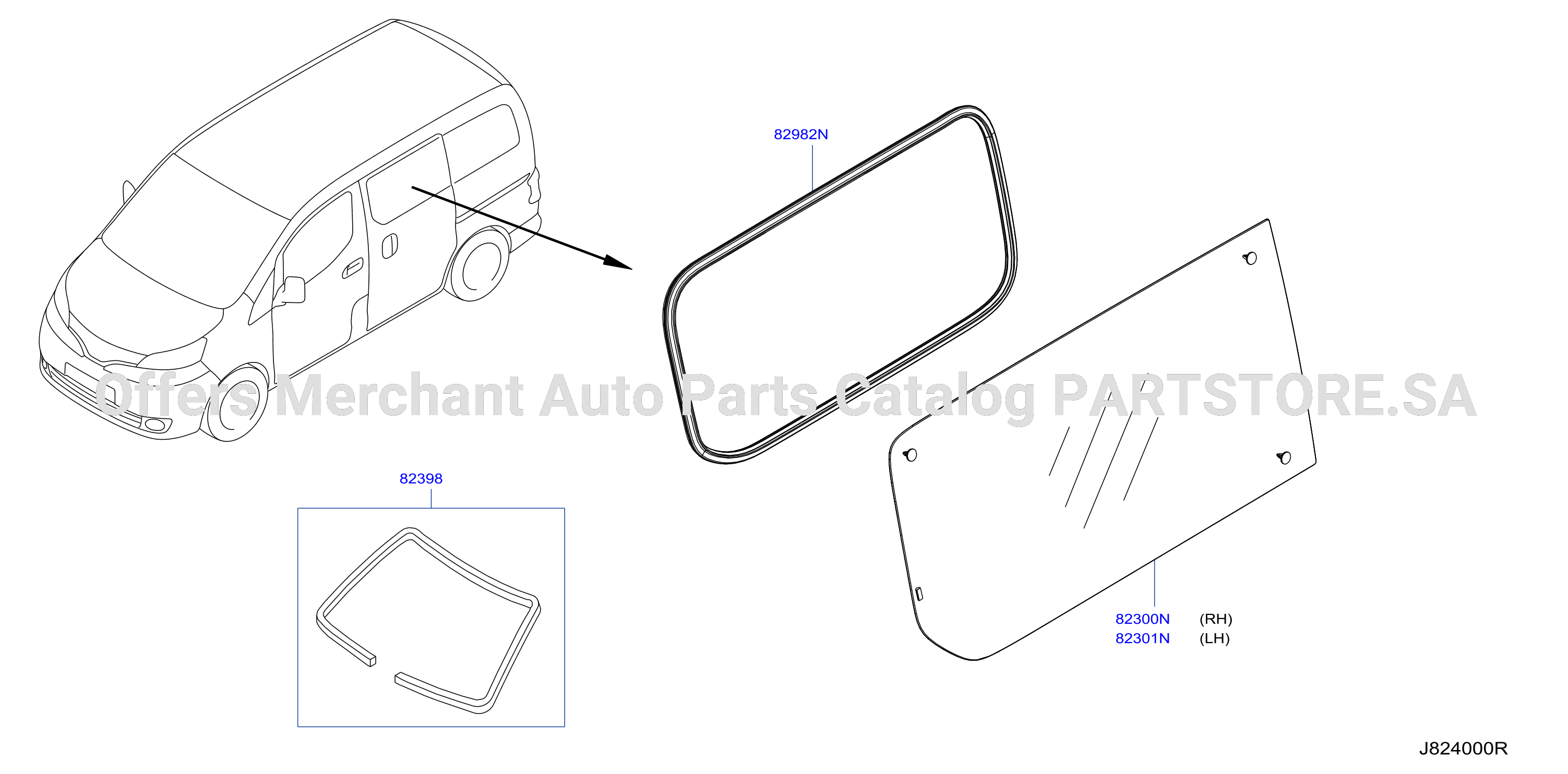 Slide Door Window 4Door