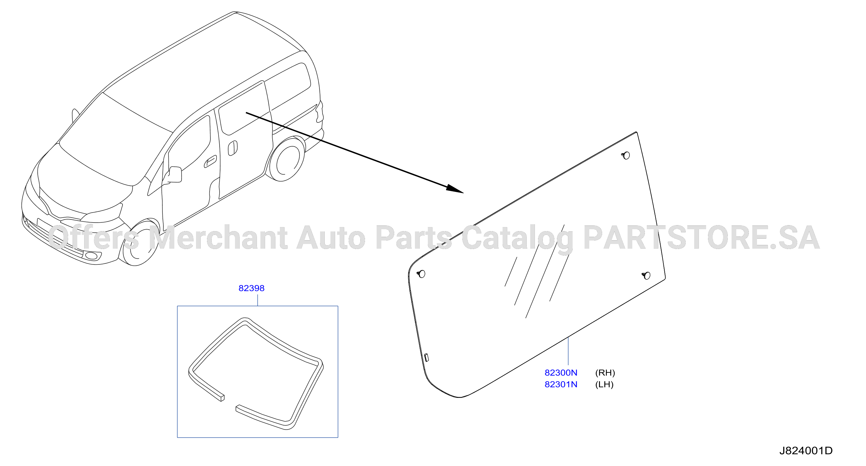 Slide Door Window 4Door