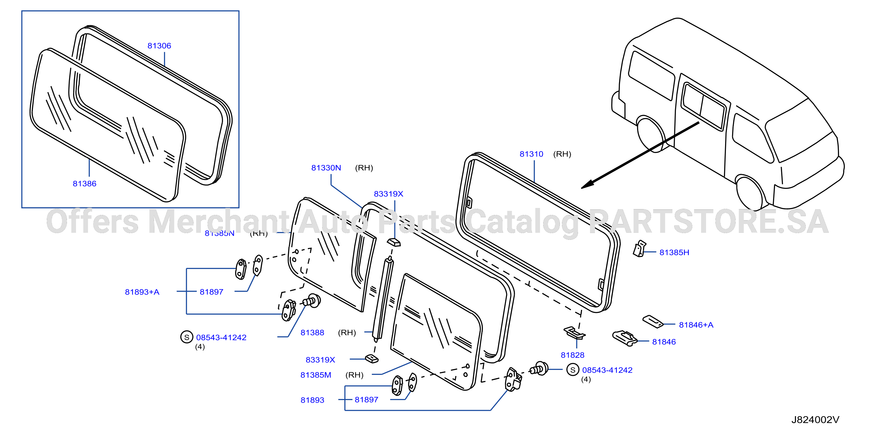 Slide Door Window 4Door
