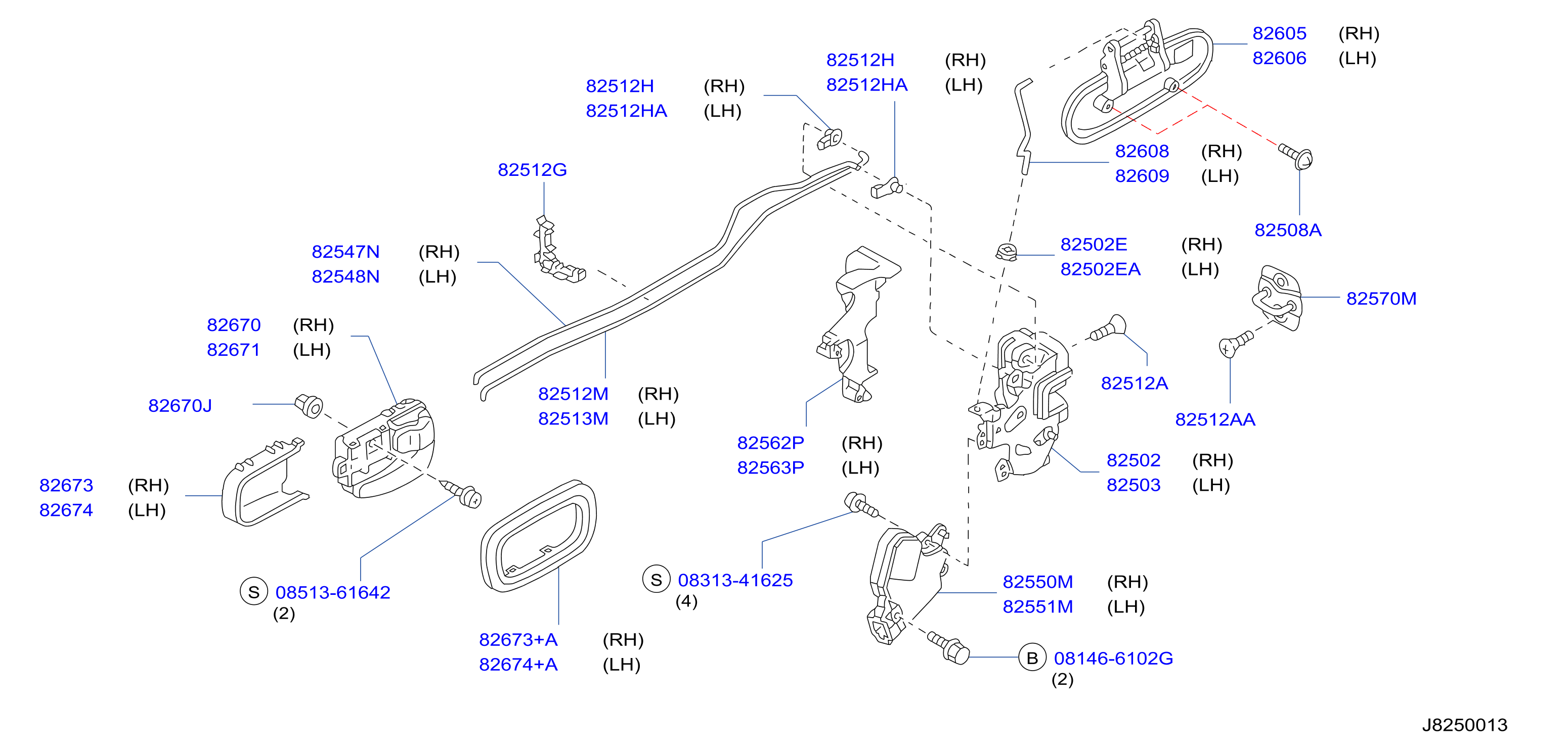 Rear Door Lock Handle