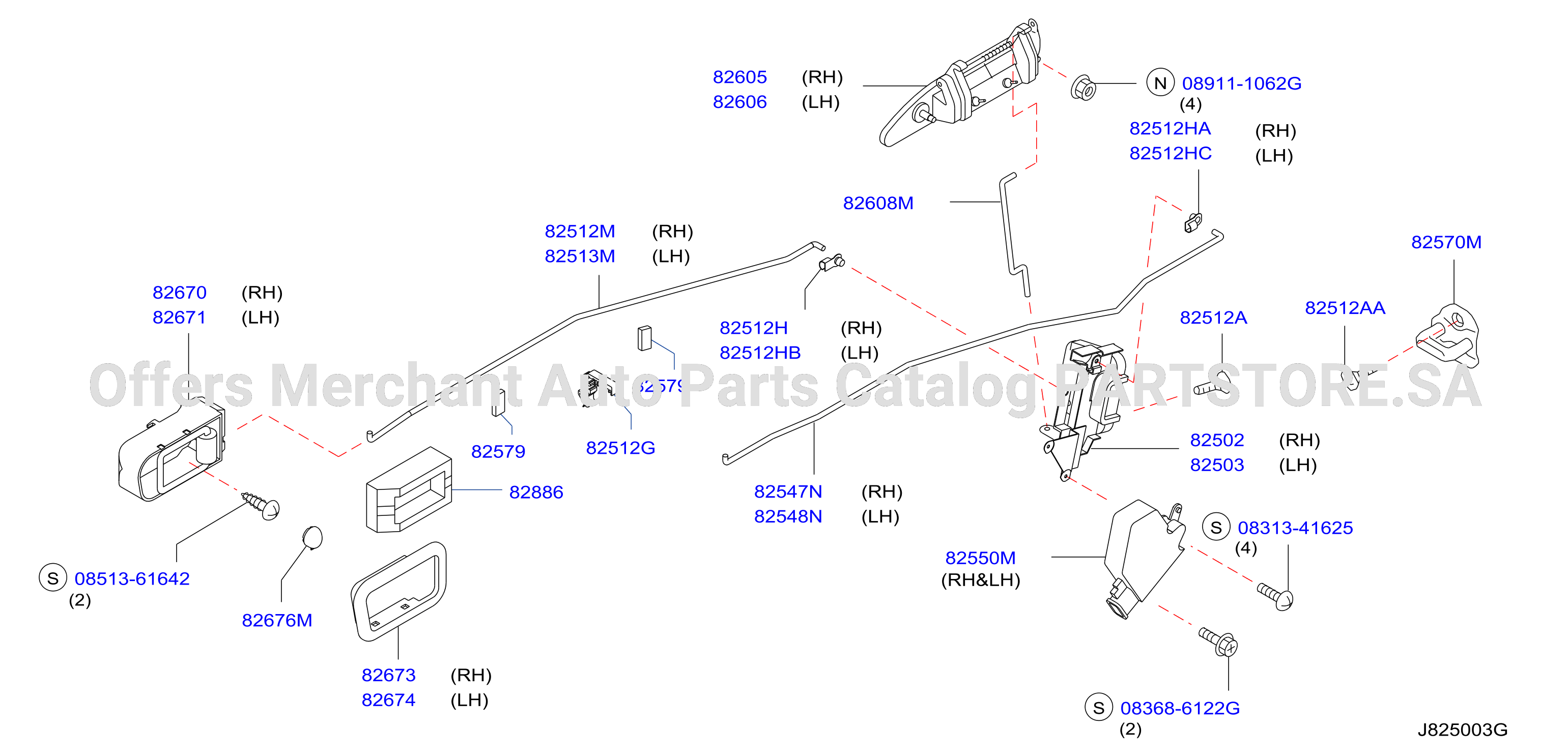 Rear Door Lock Handle