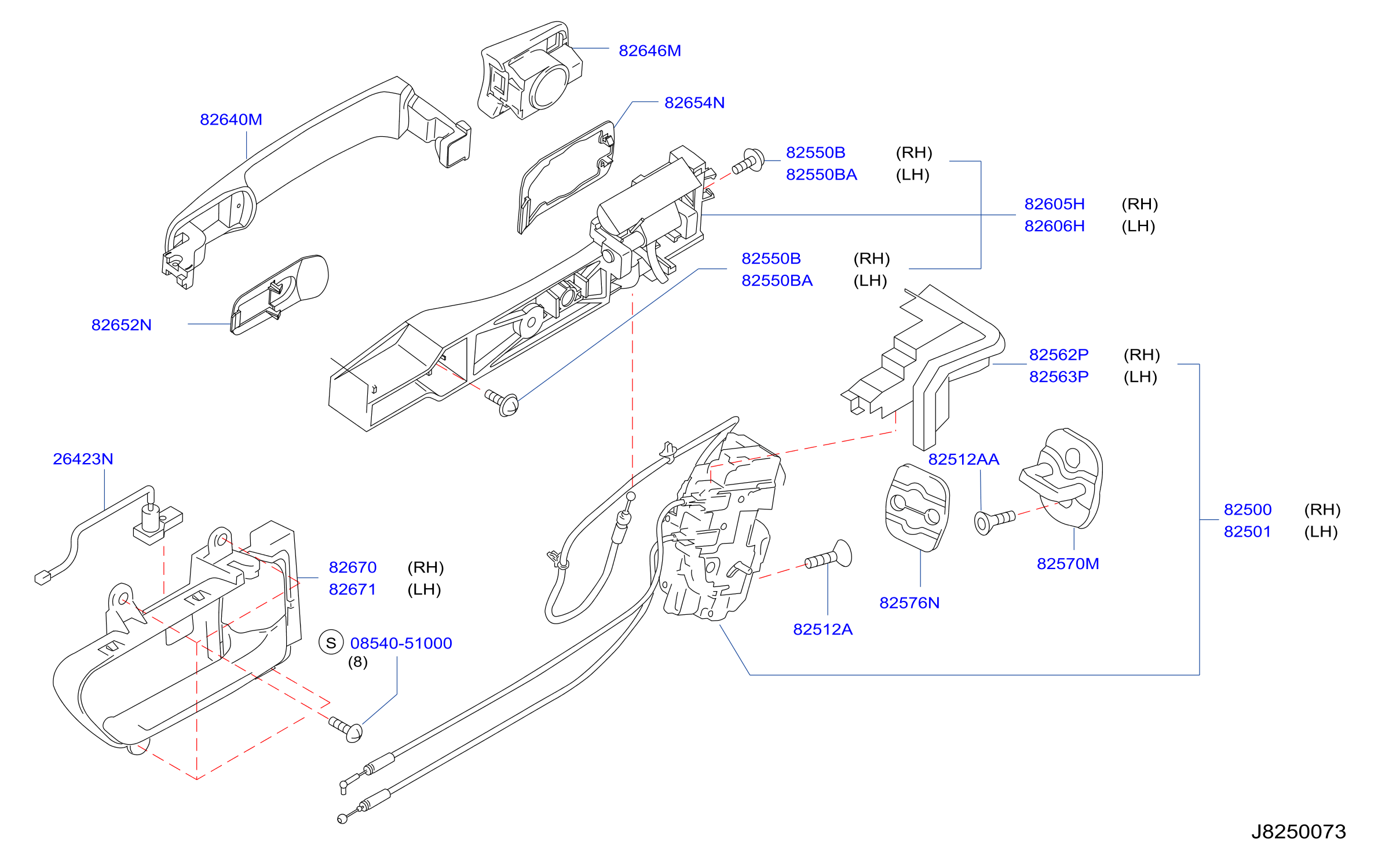 Rear Door Lock Handle