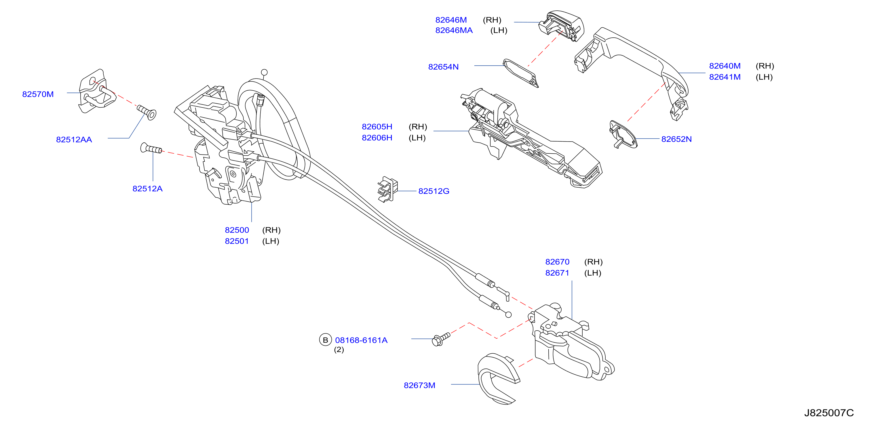 Rear Door Lock Handle