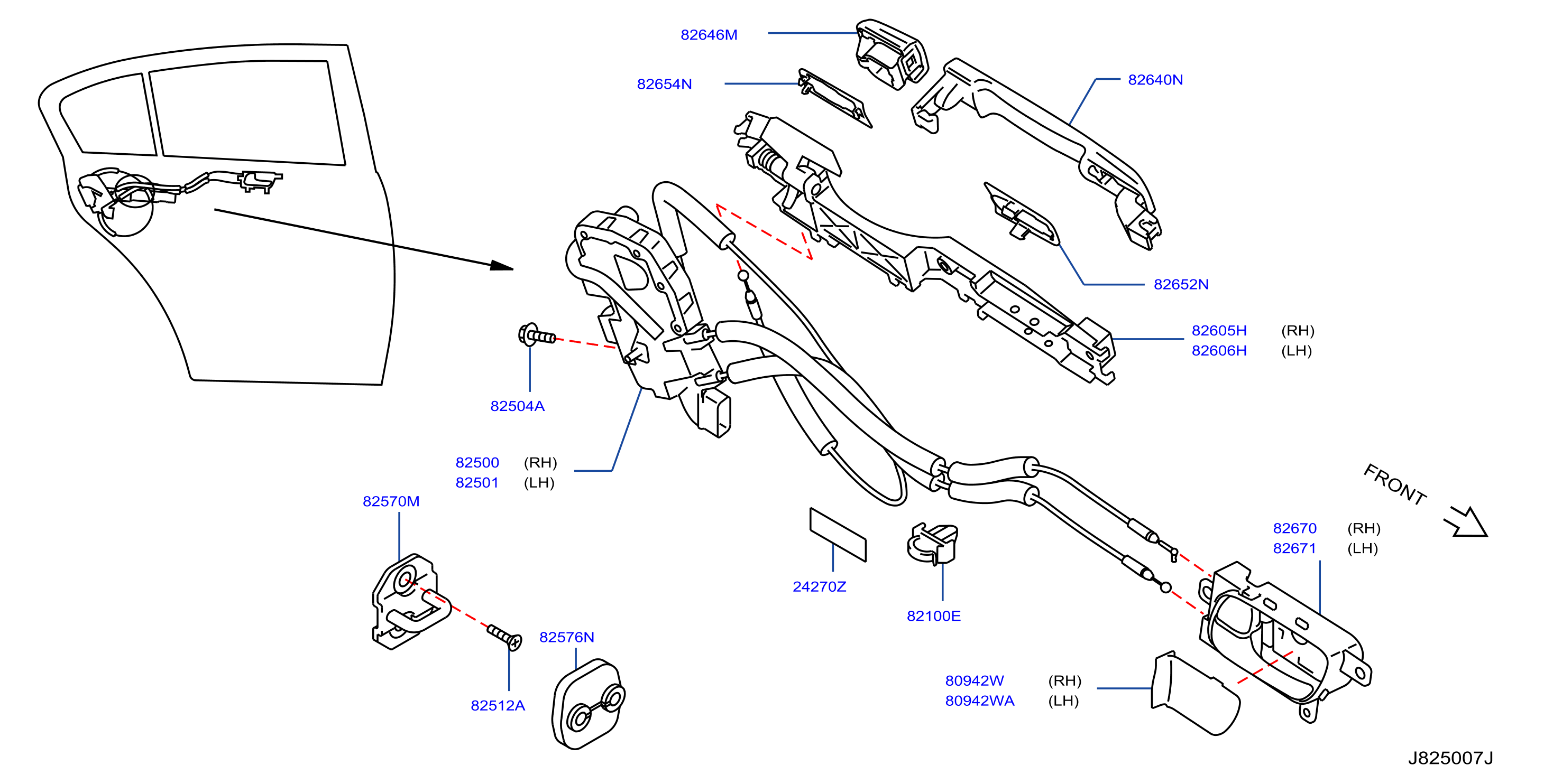 Rear Door Lock Handle