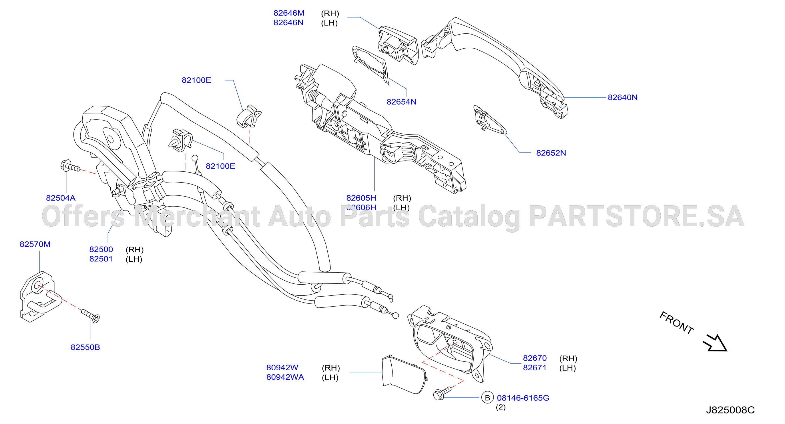 Rear Door Lock Handle