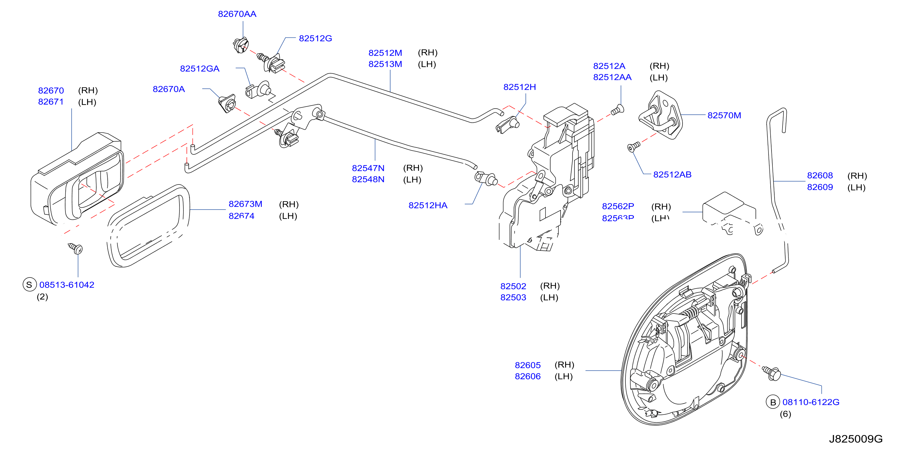 Rear Door Lock Handle