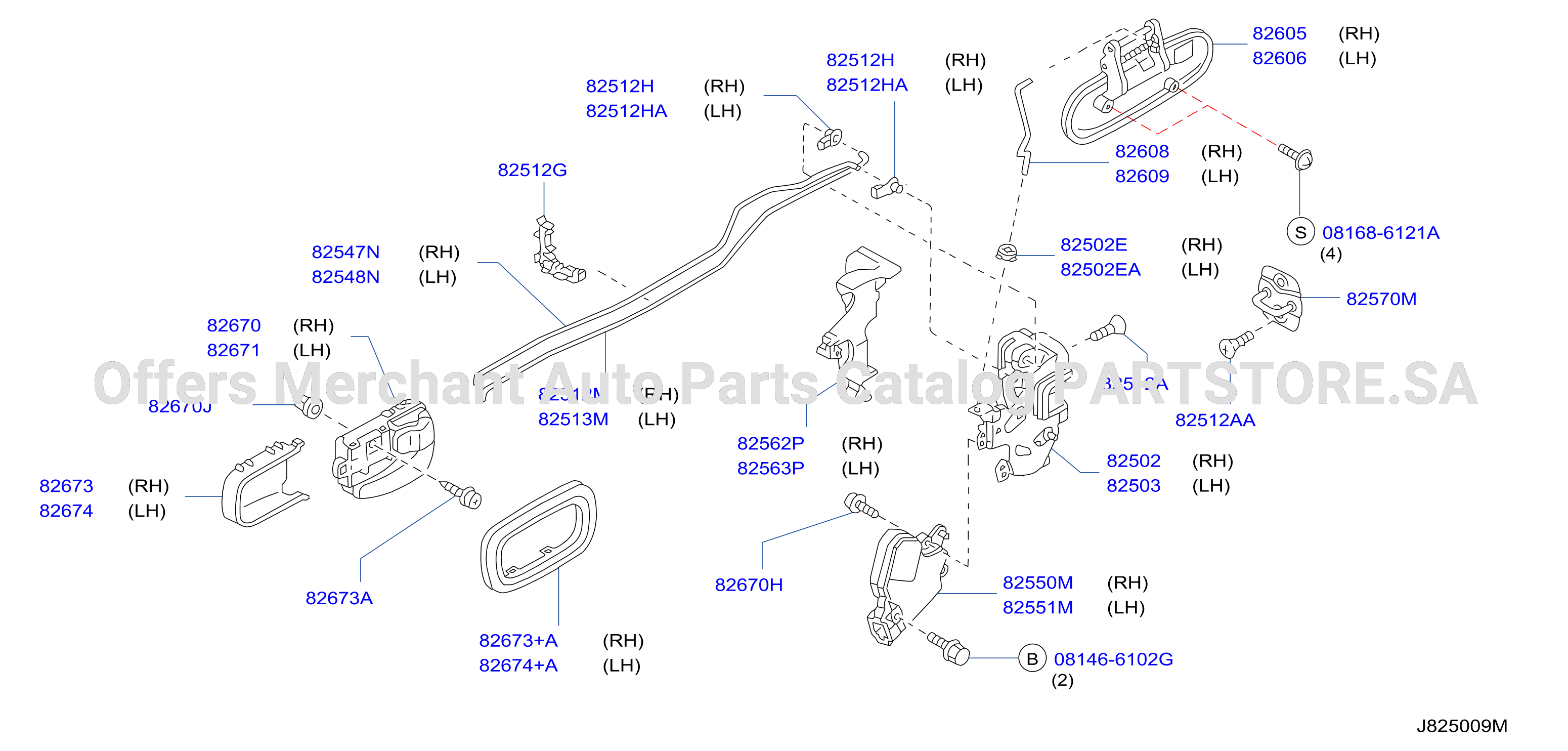 Rear Door Lock Handle