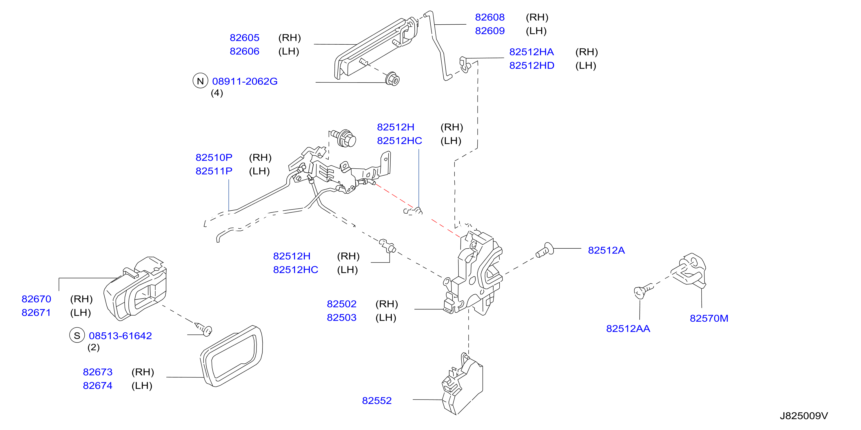 Rear Door Lock Handle