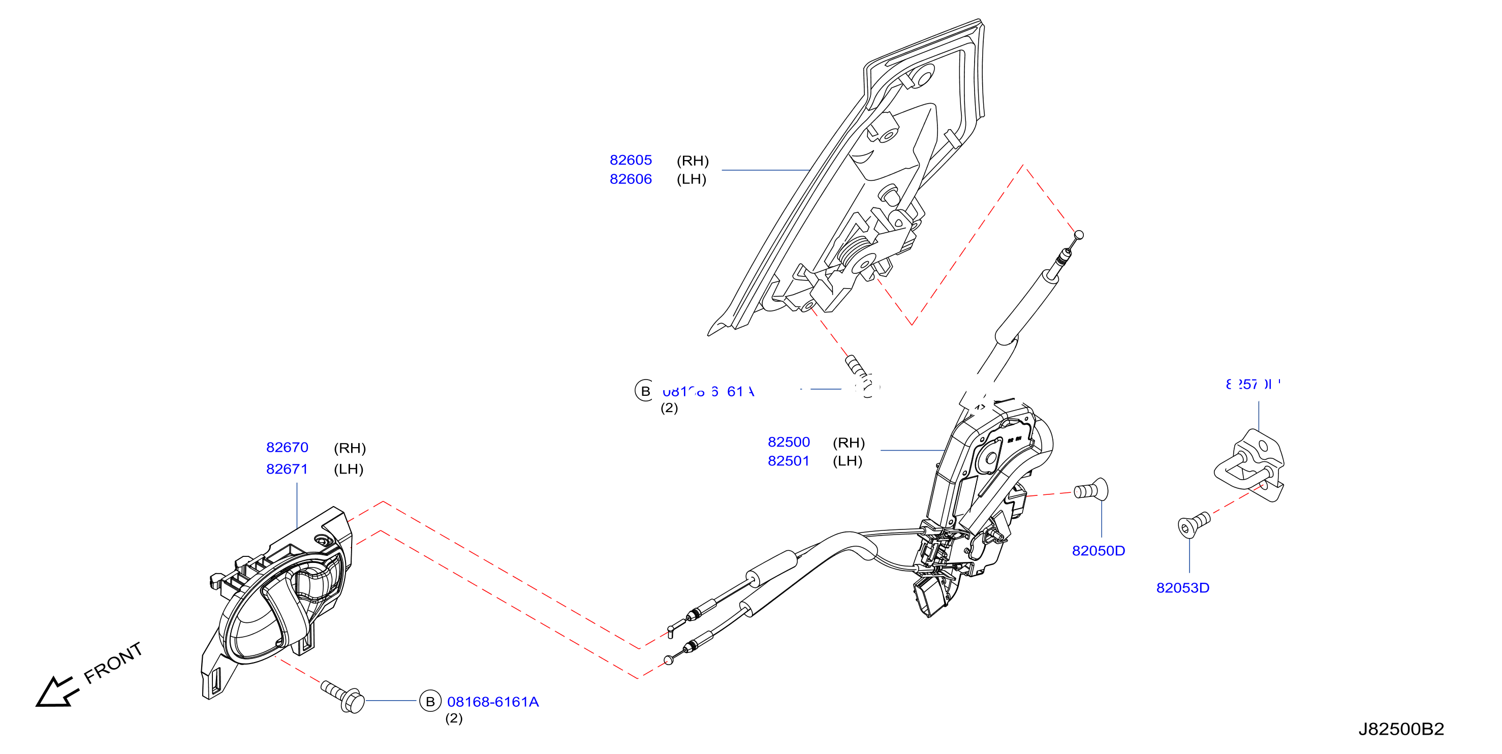 Rear Door Lock Handle