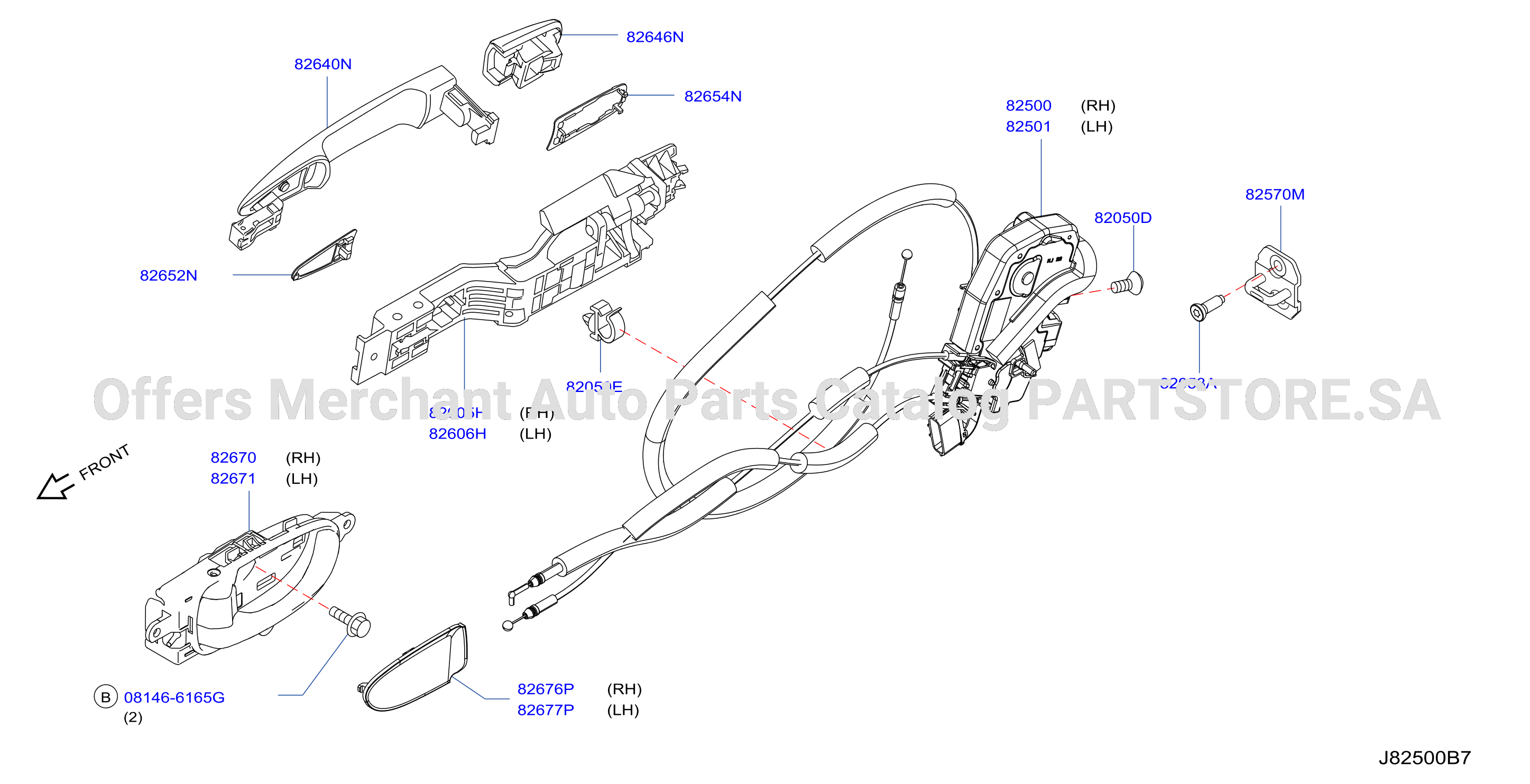 Rear Door Lock Handle