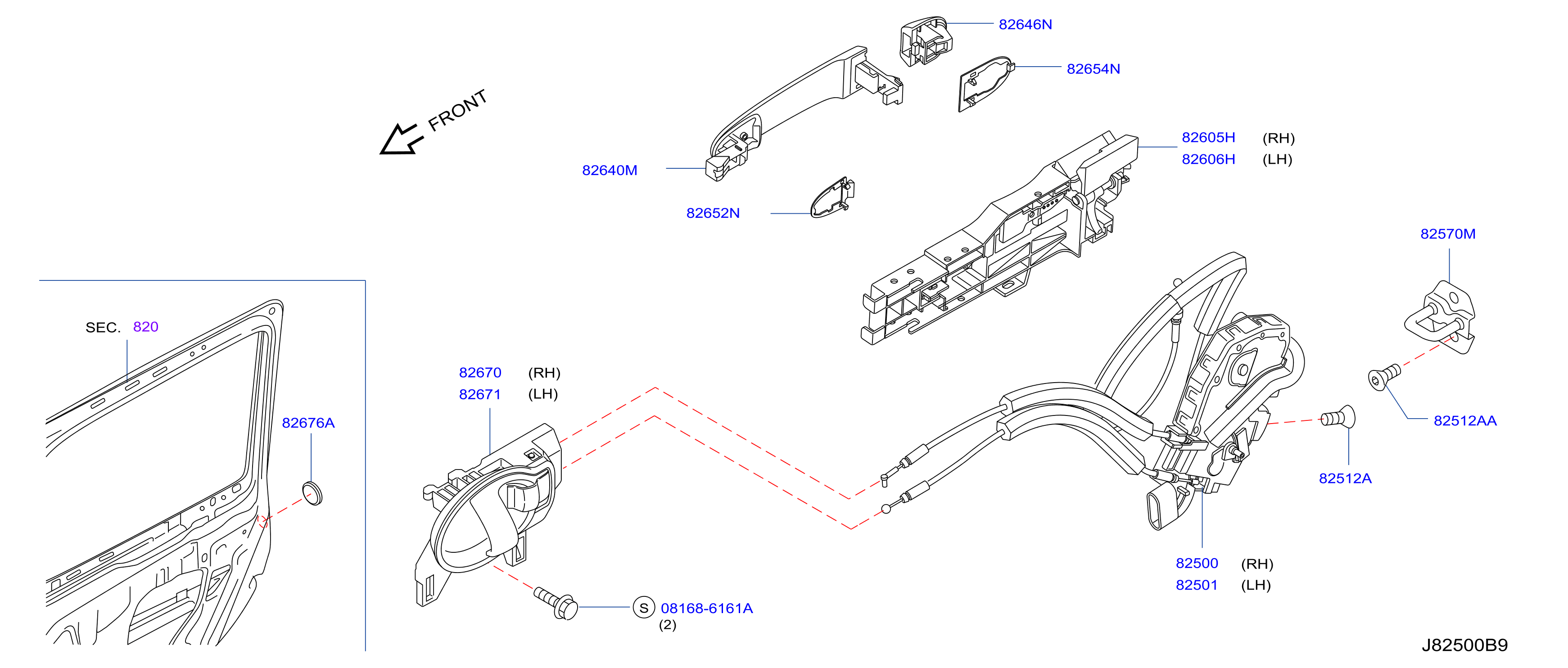 Rear Door Lock Handle