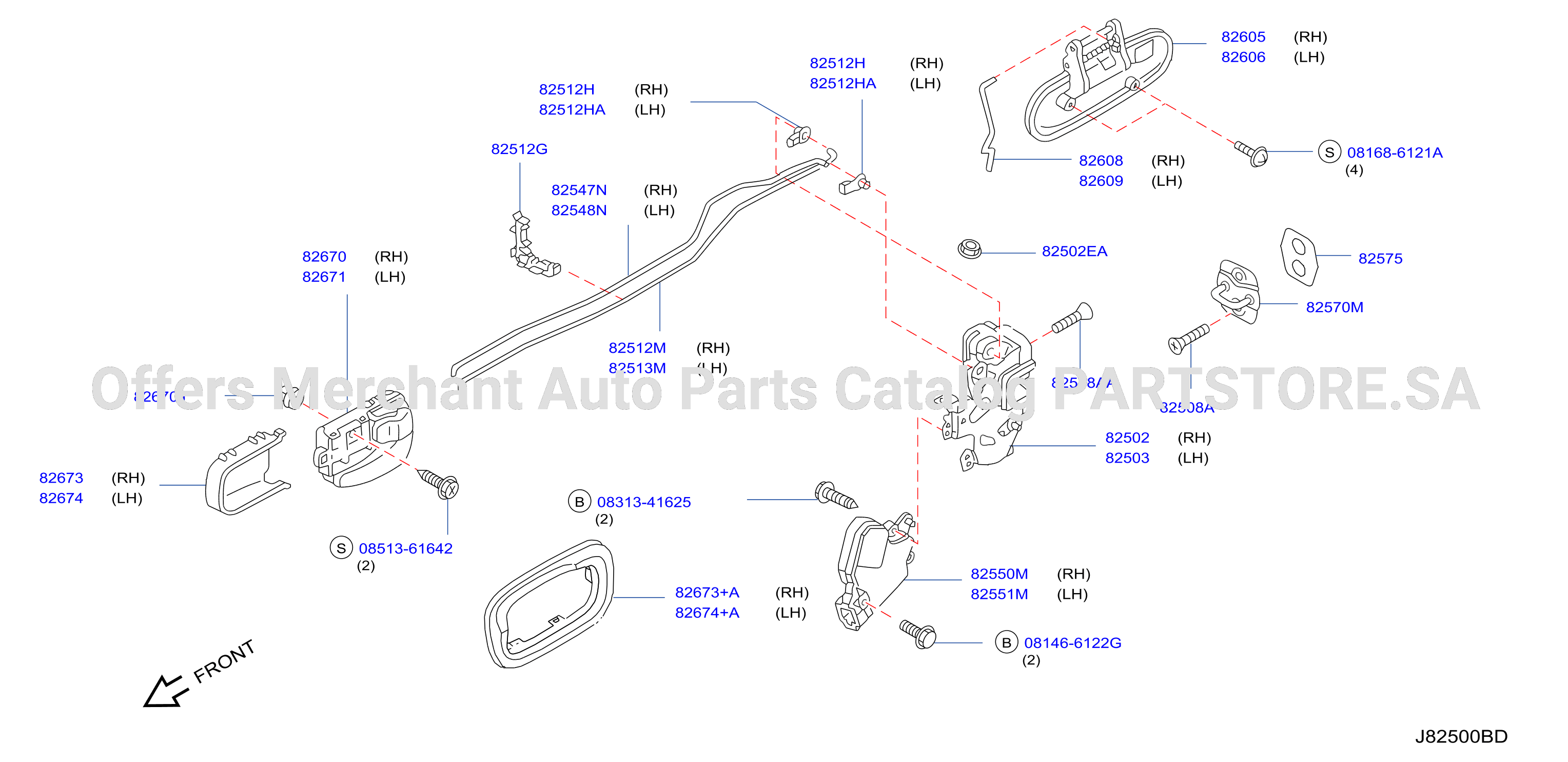 Rear Door Lock Handle