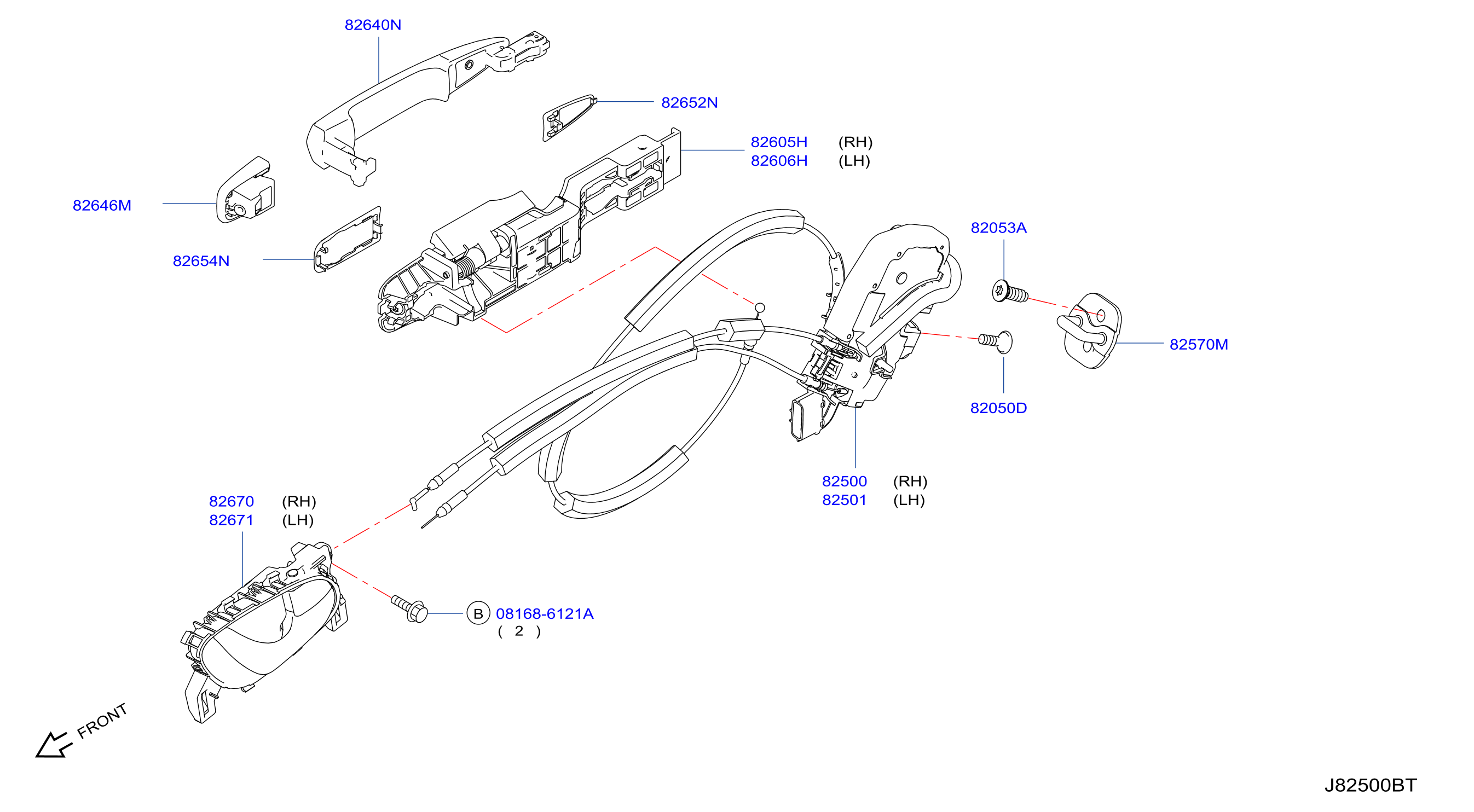 Rear Door Lock Handle