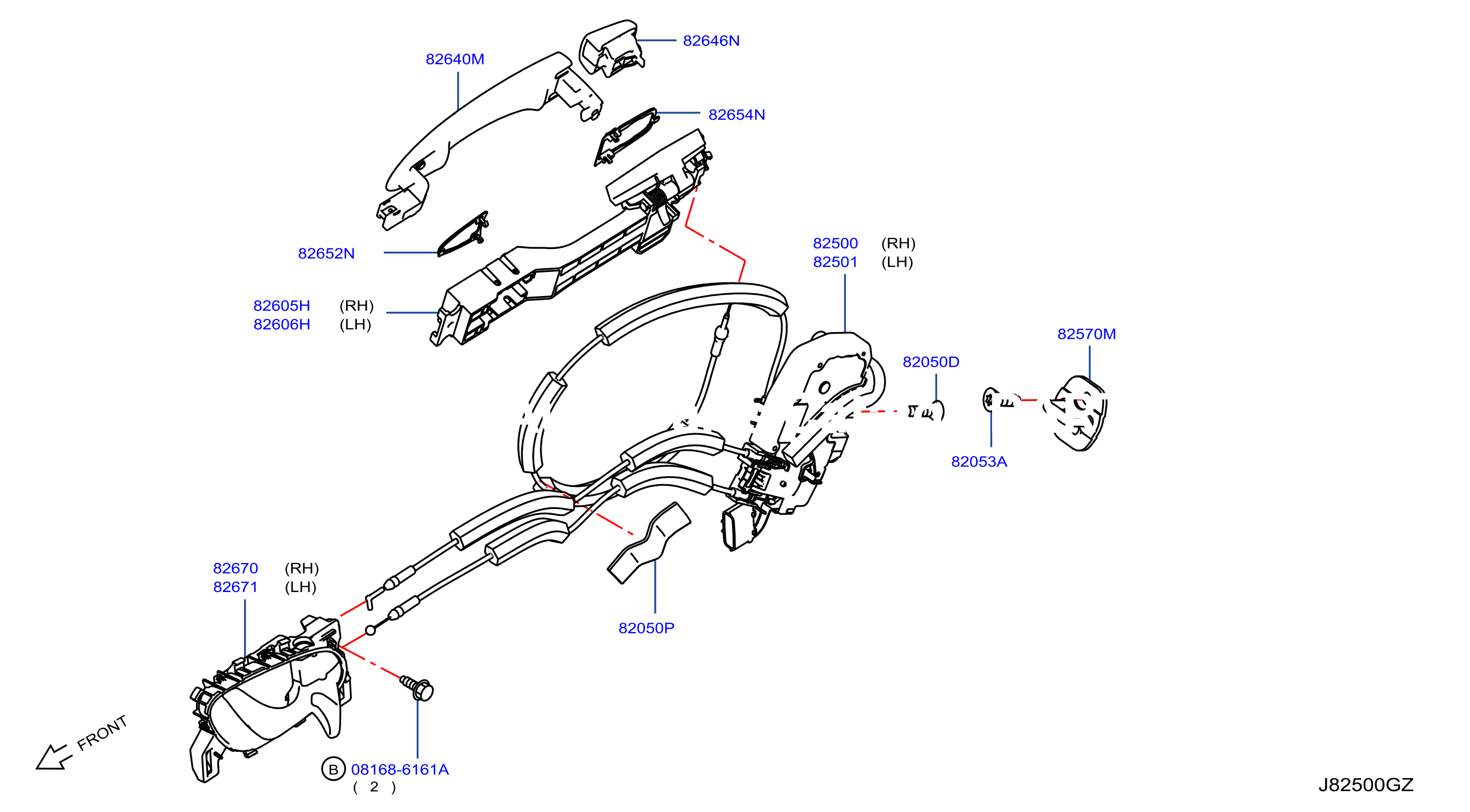 Rear Door Lock Handle