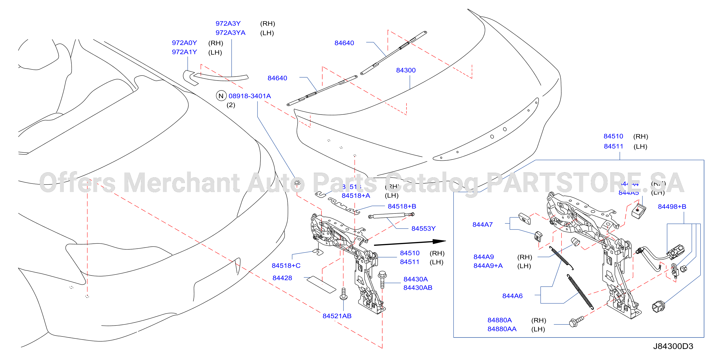 Trunk Lid Fitting Hinge Assy