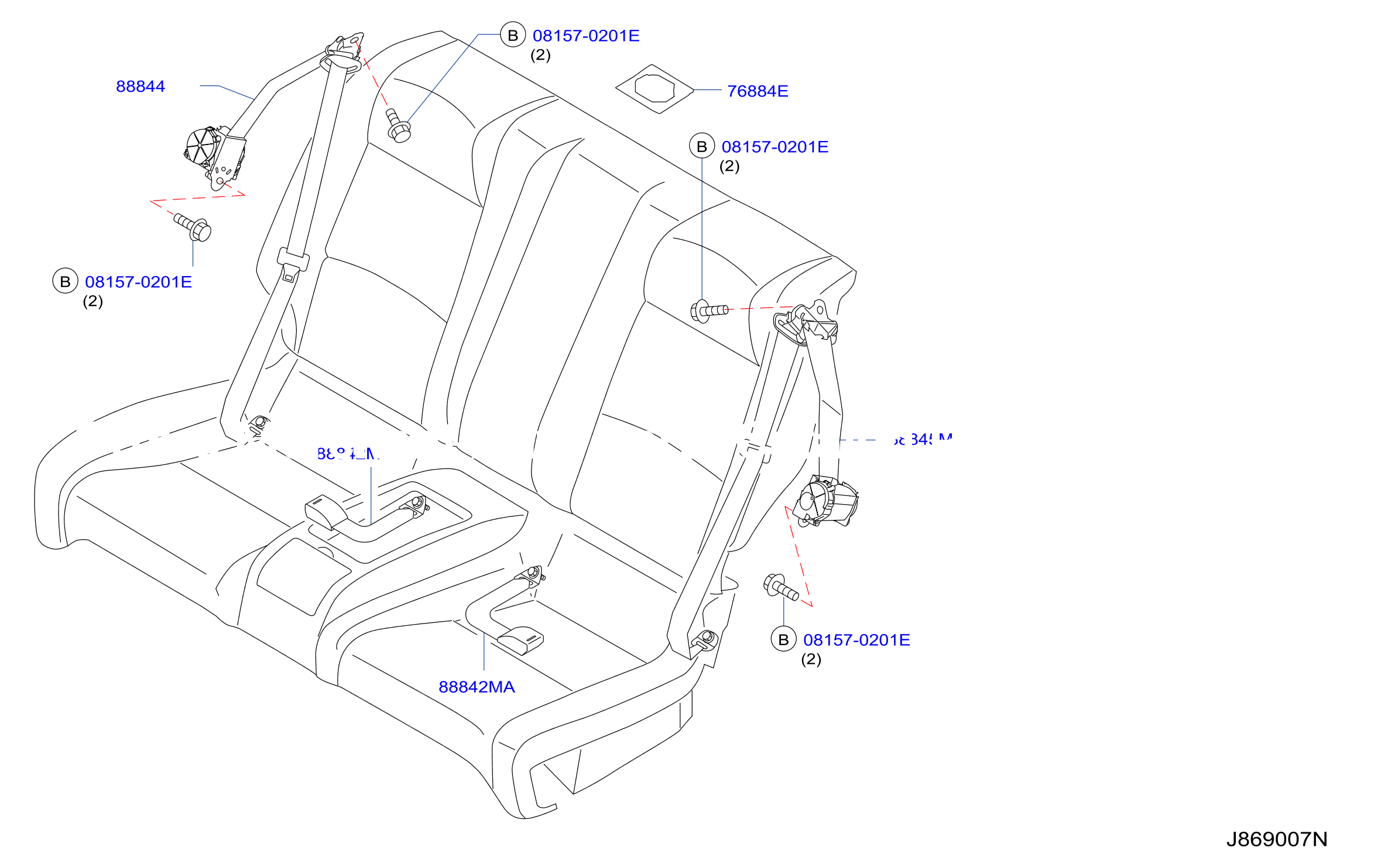 Rear Seat Belt