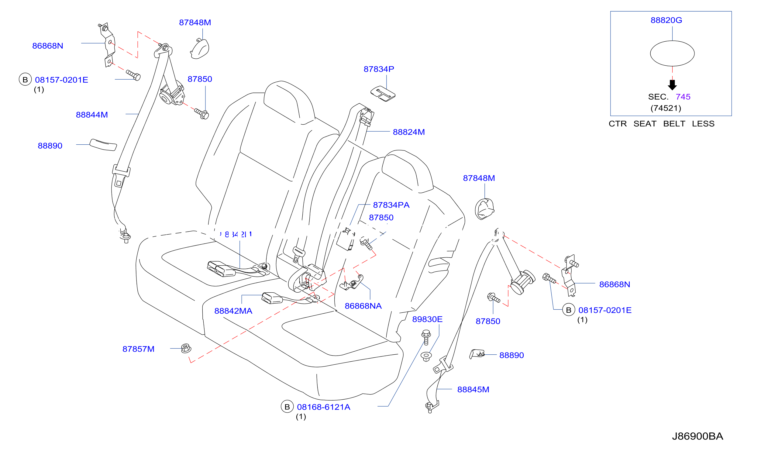 Rear Seat Belt