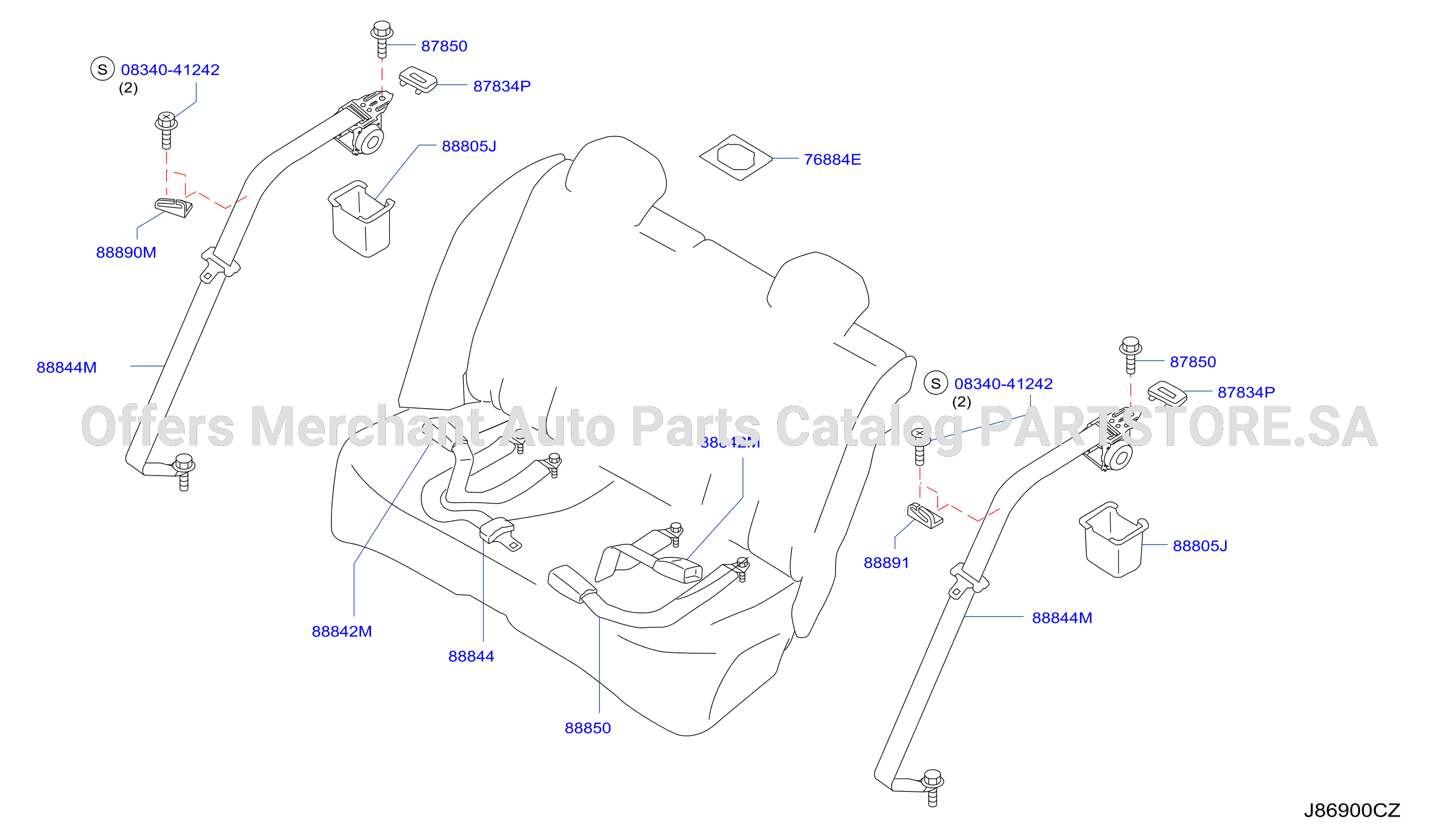 Rear Seat Belt