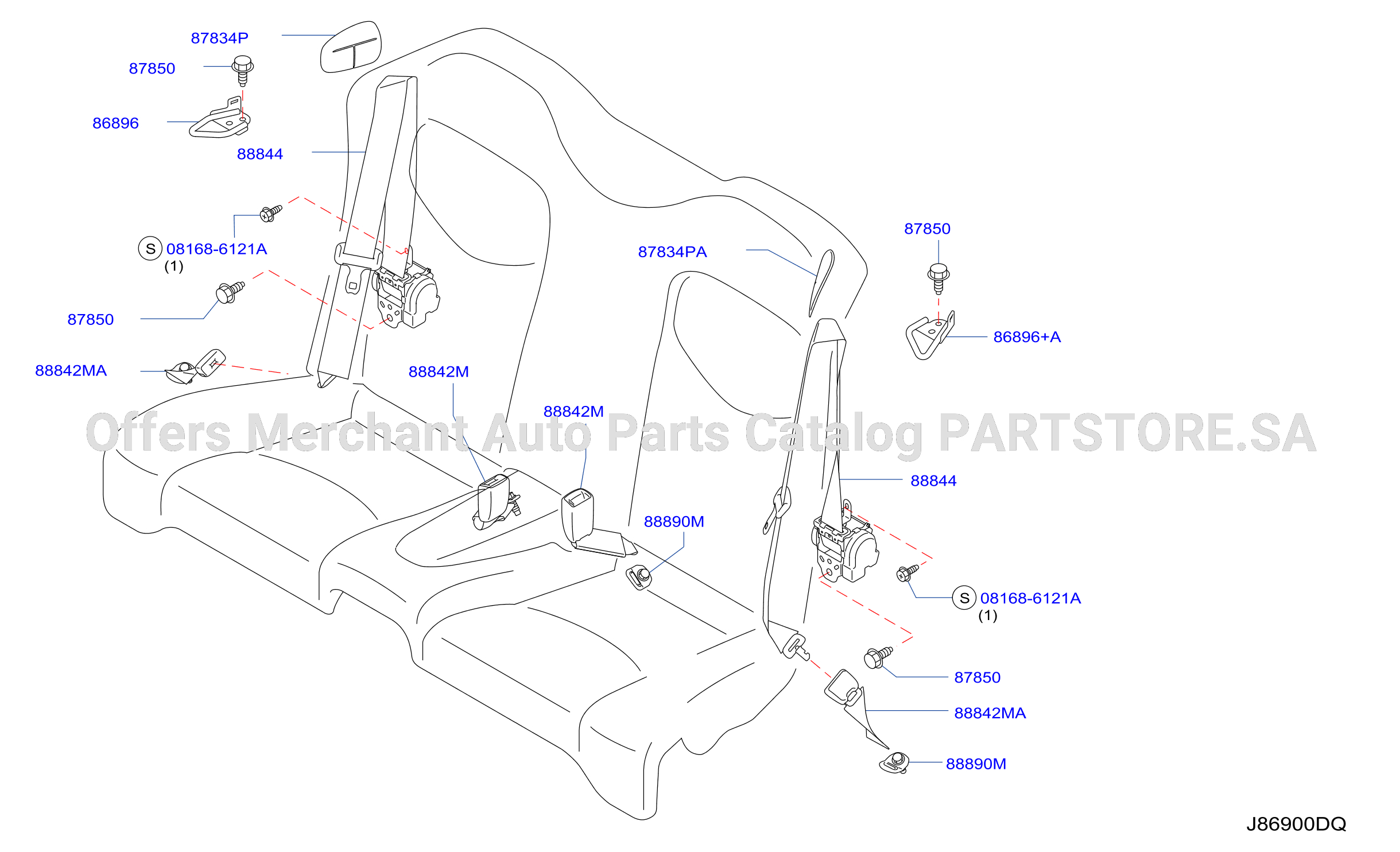 Rear Seat Belt