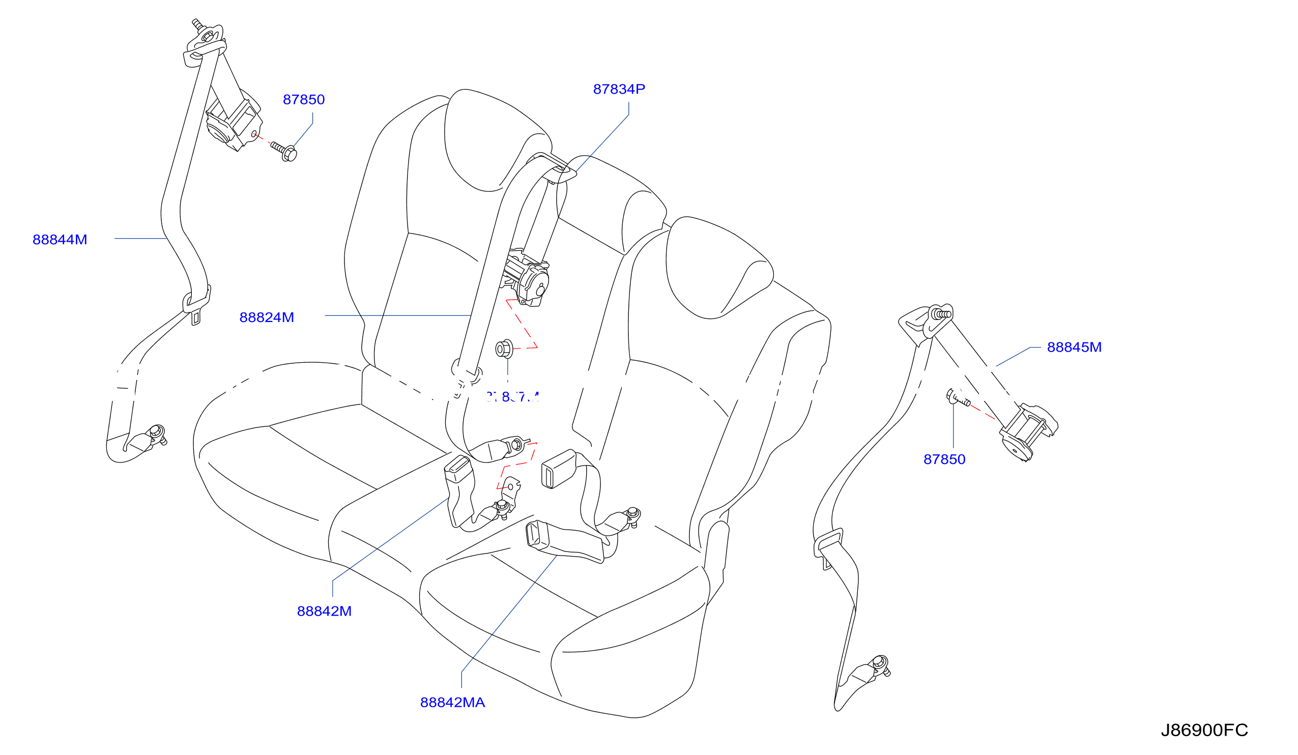 Rear Seat Belt