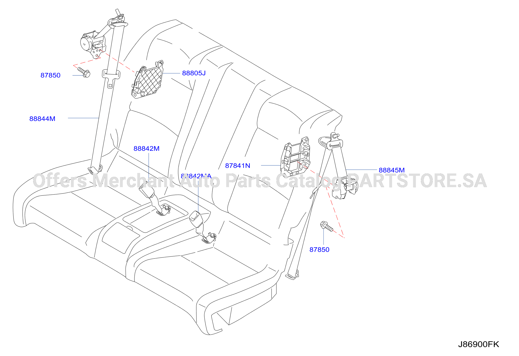 Rear Seat Belt
