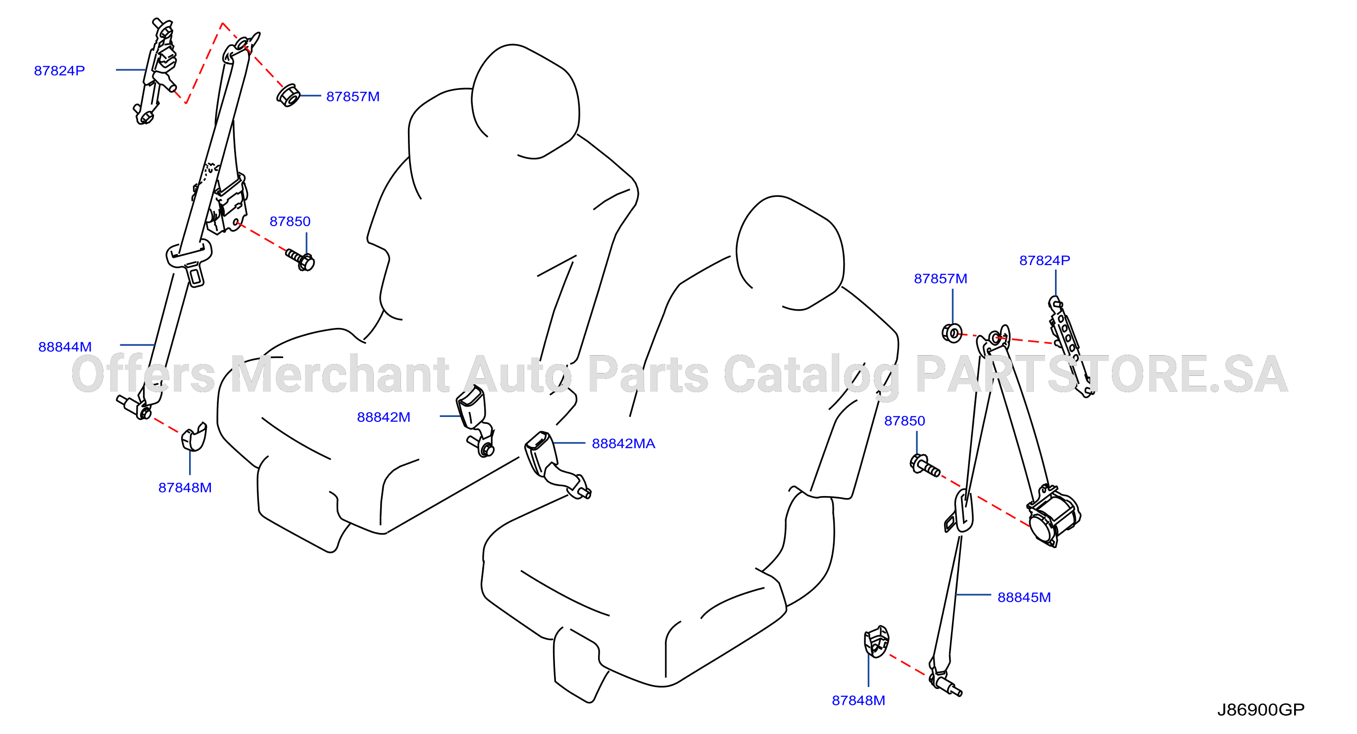 Rear Seat Belt 2Nd Seatbelt
