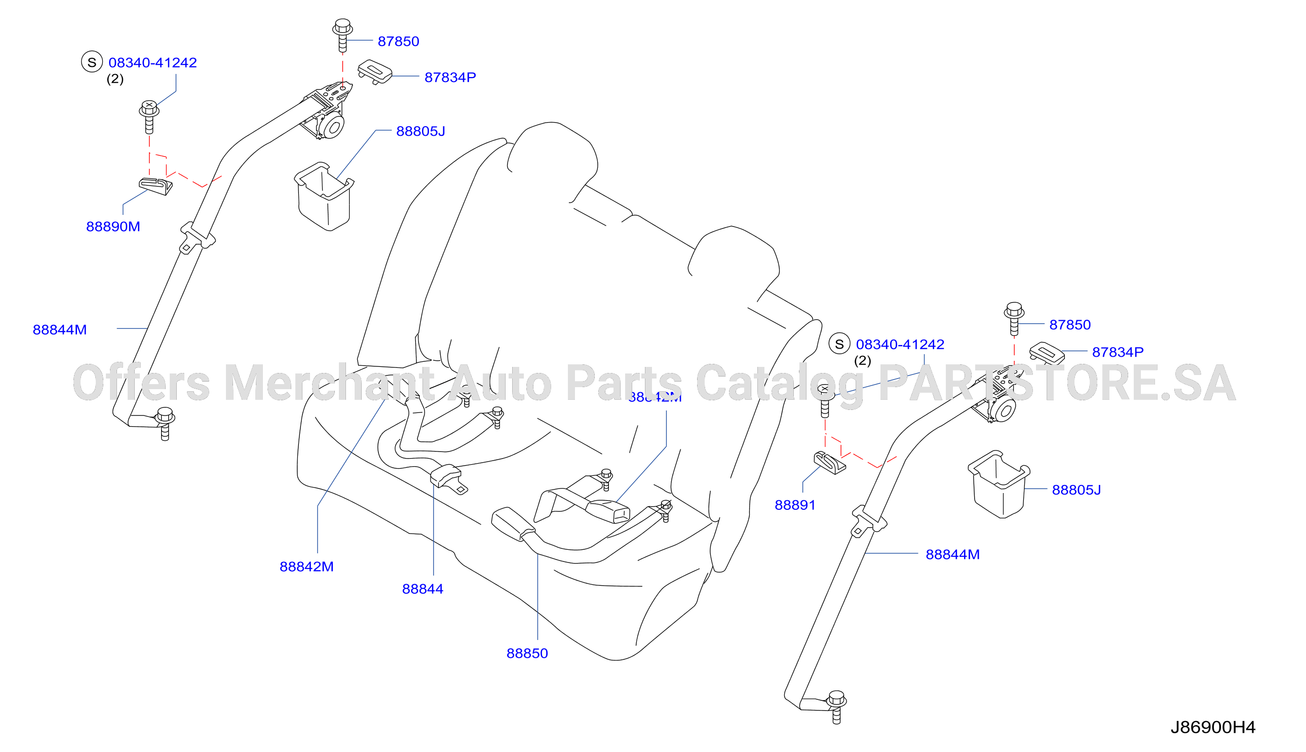 Rear Seat Belt