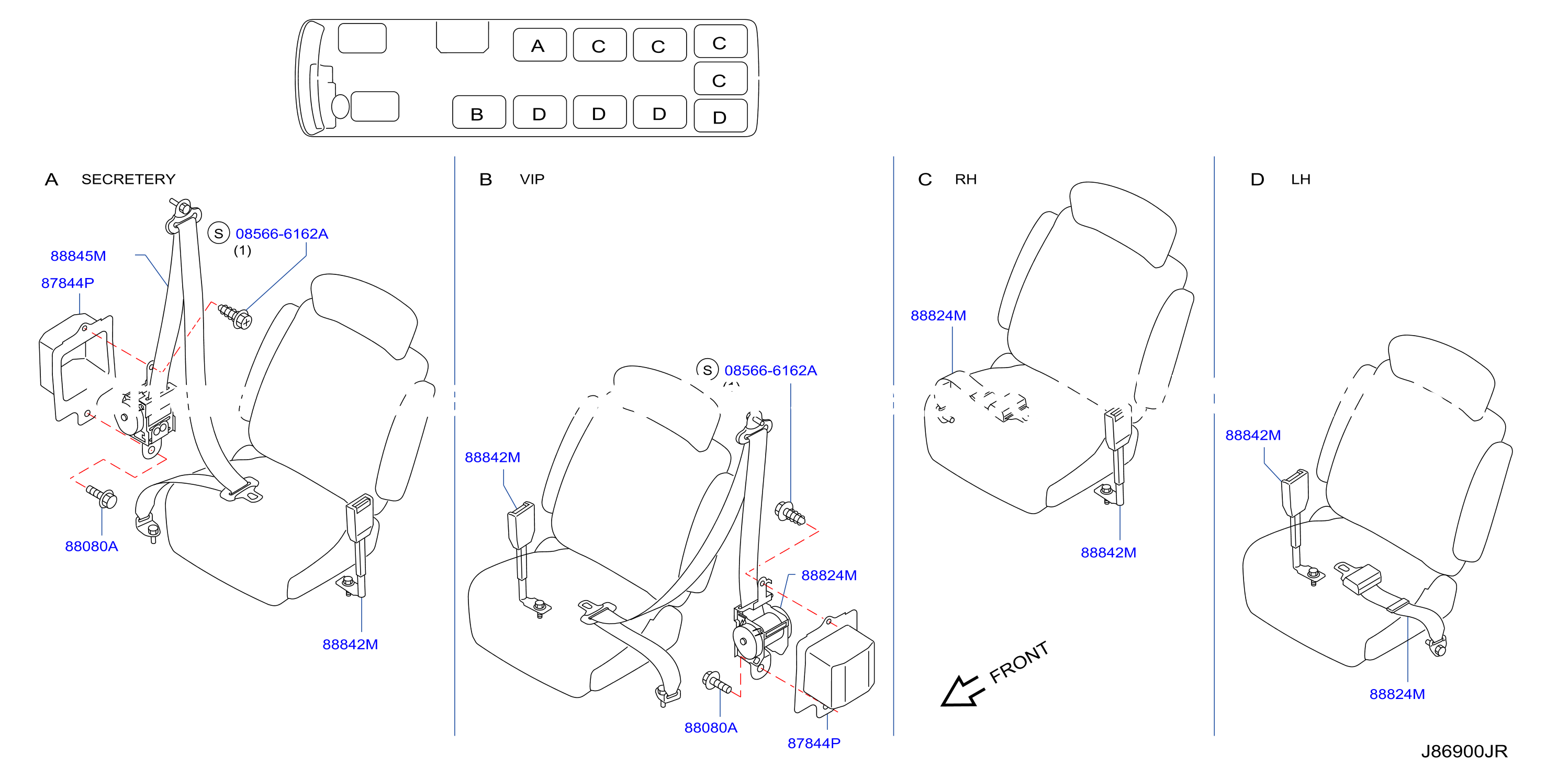 Rear Seat Belt Chi Vip