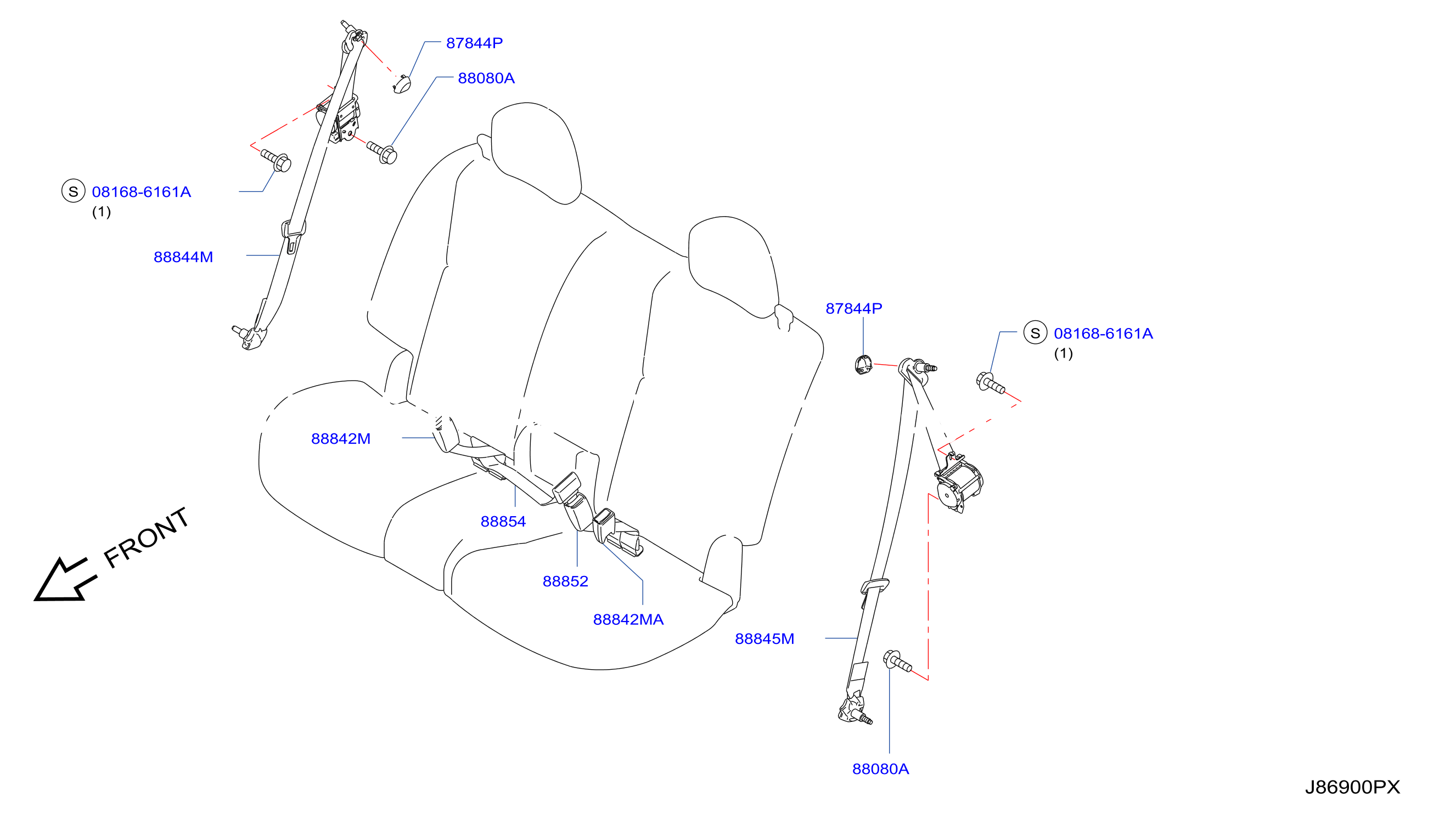 Rear Seat Belt