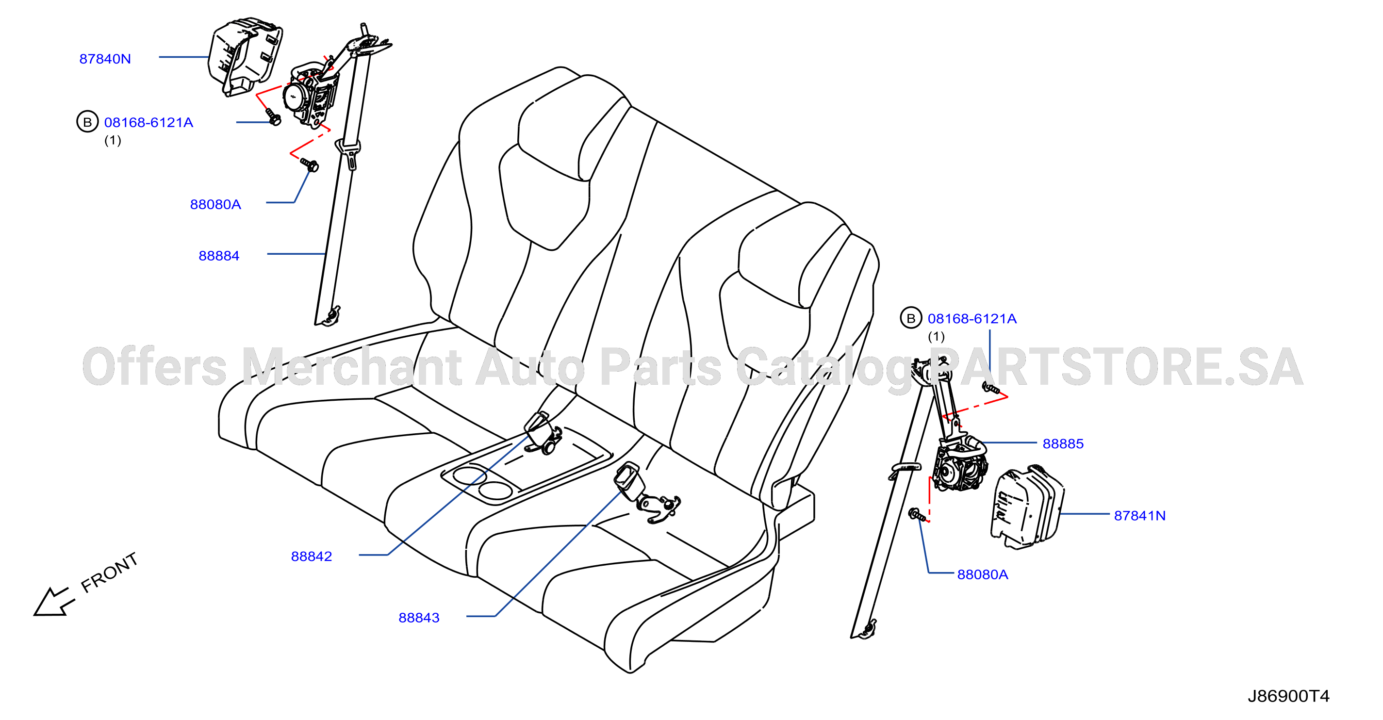 Rear Seat Belt