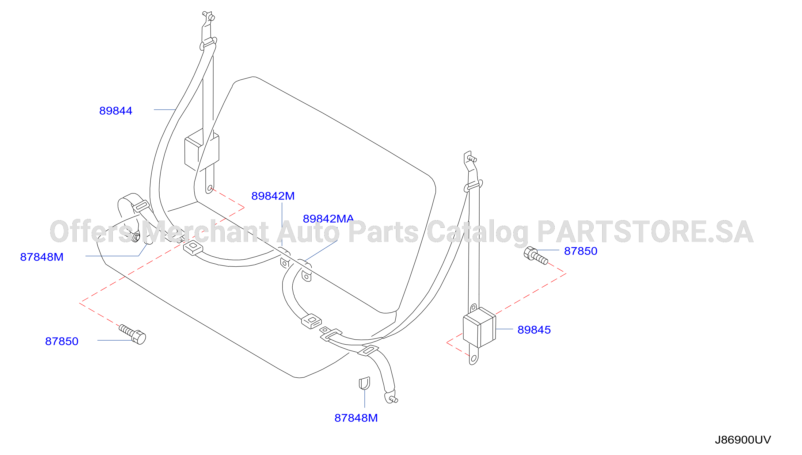 Rear Seat Belt 3Rd Seat Belt