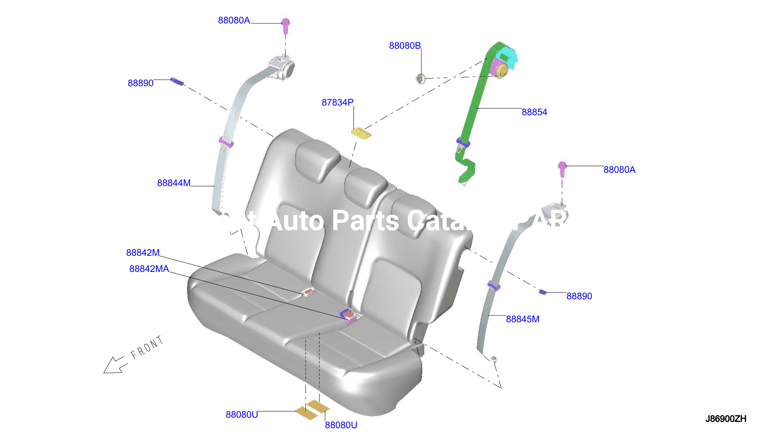Rear Seat Belt