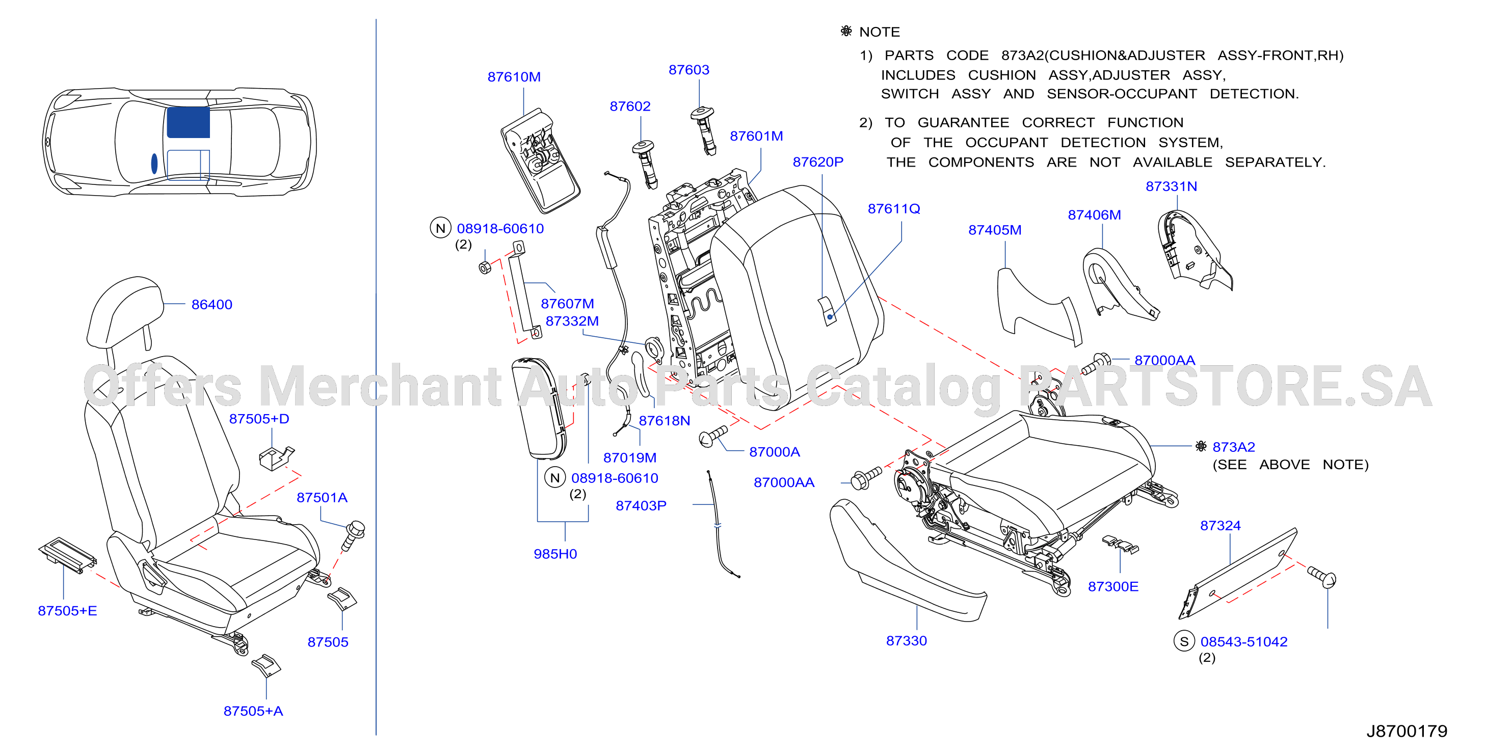 Front Seat Coupe Rh Power Seat