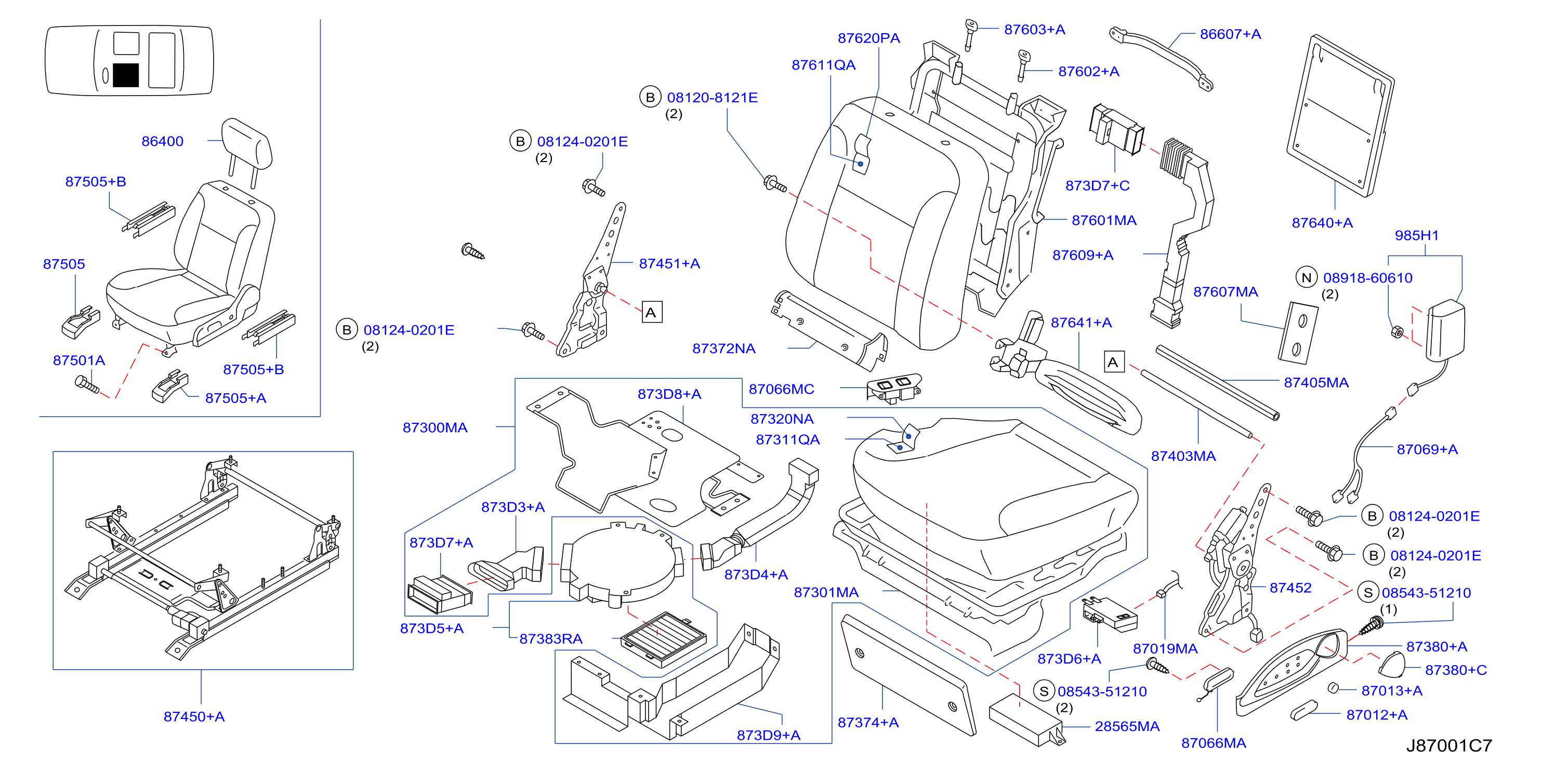 Front Seat Lh W / Climate Control Seat
