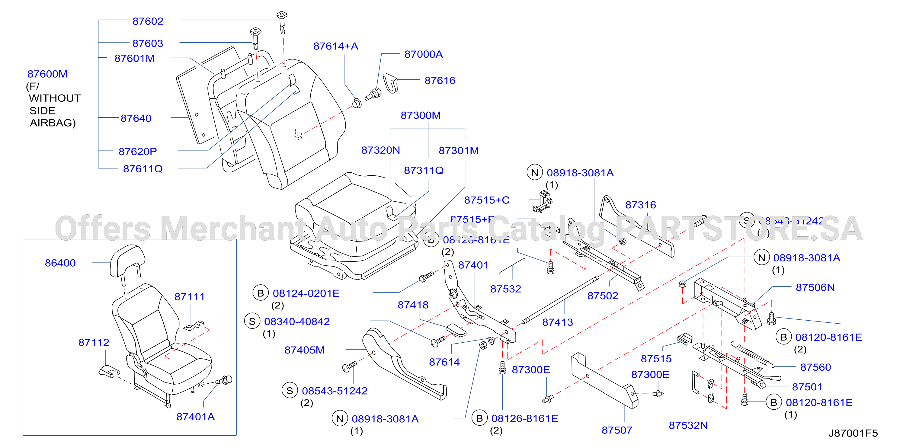 Front Seat Rh Manual Seat