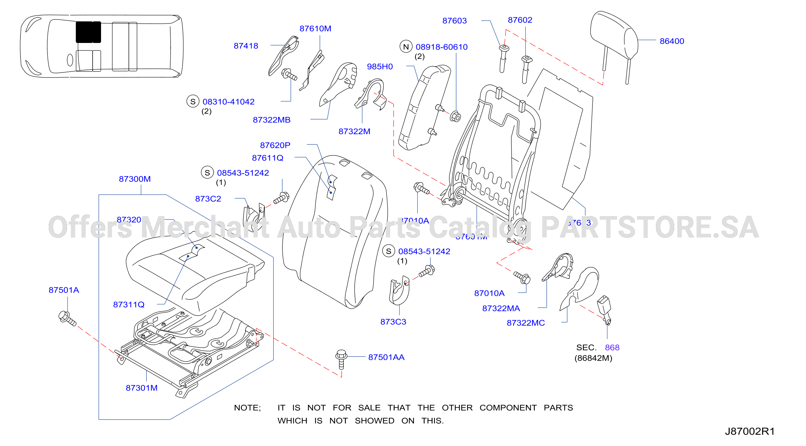 Front Seat Rh Seat Mid Upr Airbag
