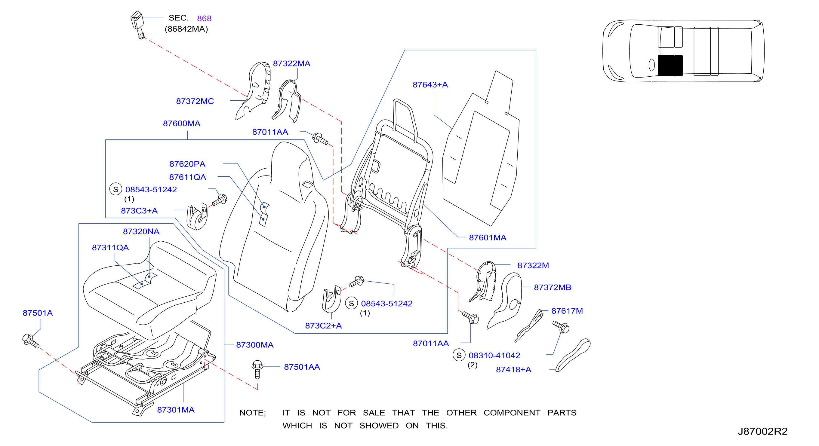 Front Seat Lh Seat Std W / O Airbag