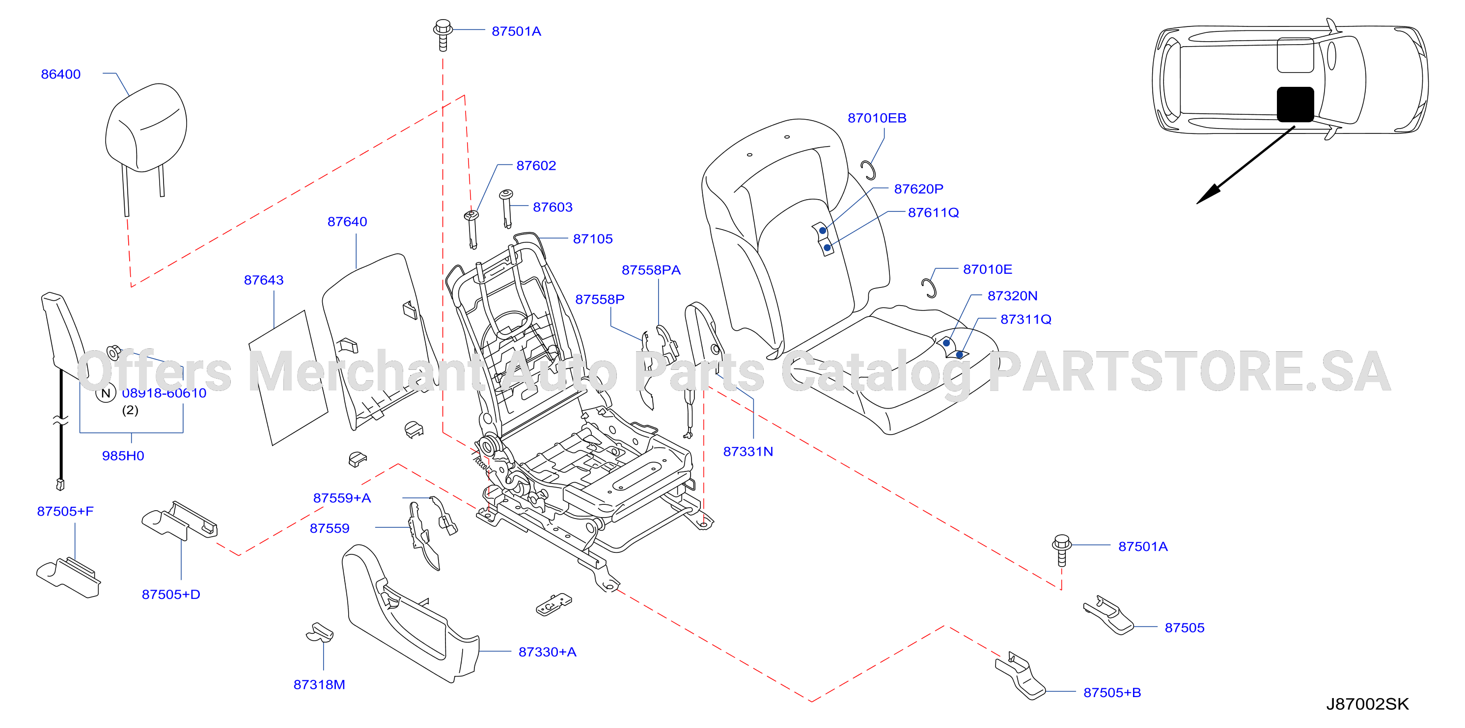 Front Seat Rh Manual Seat