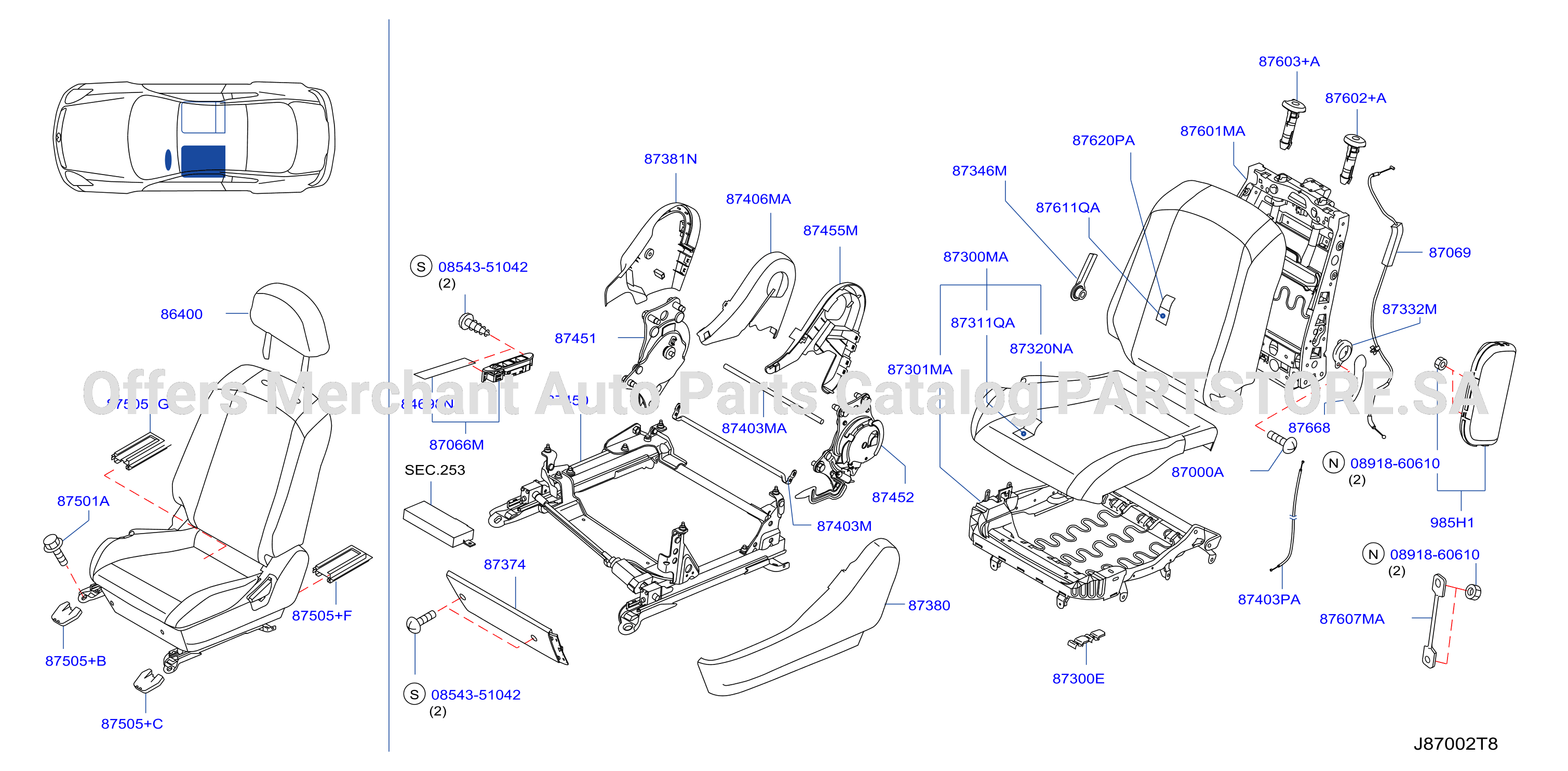 Front Seat Coupe Lh Power Seat