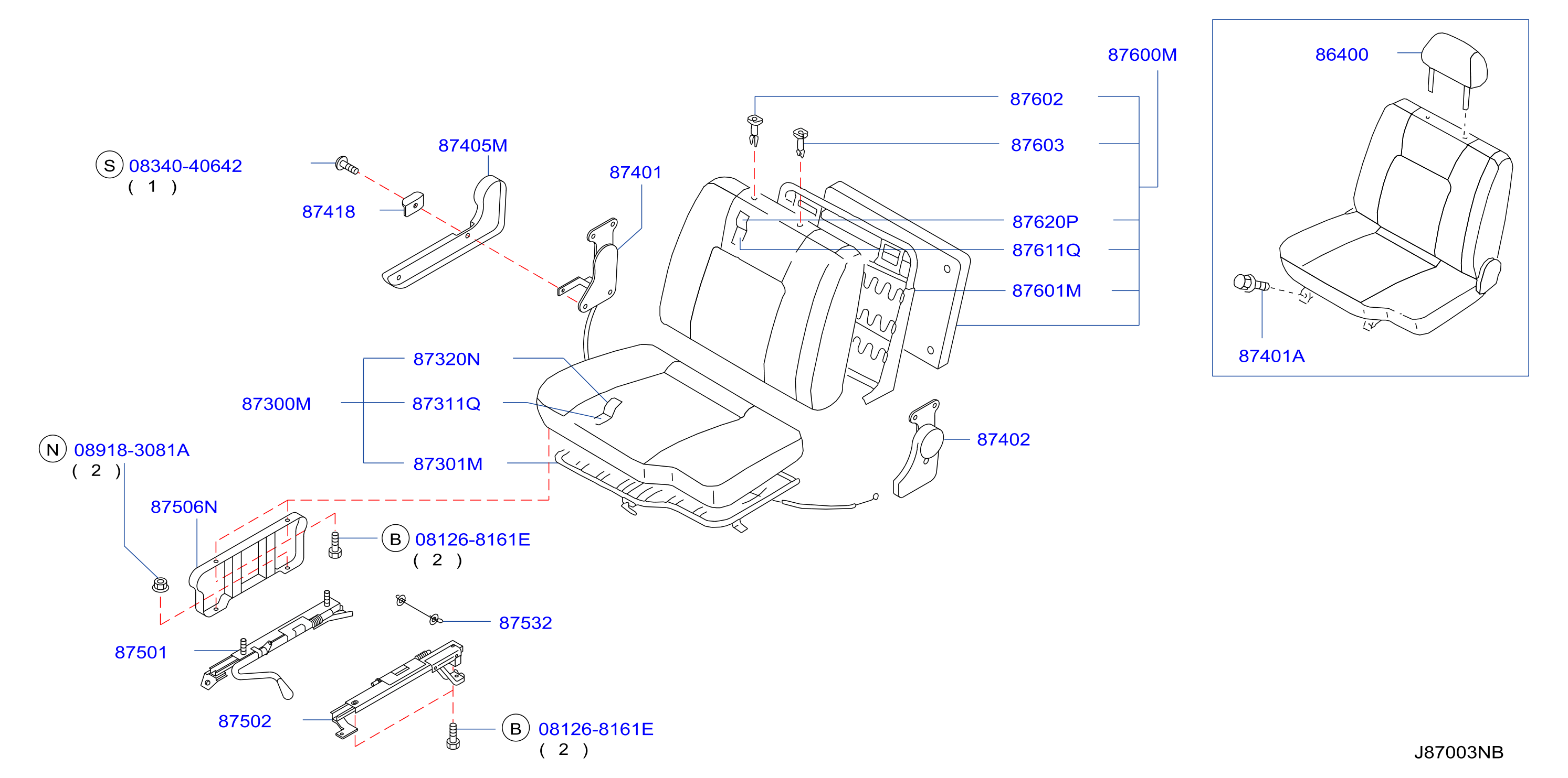 Front Seat Rh Bench Seat