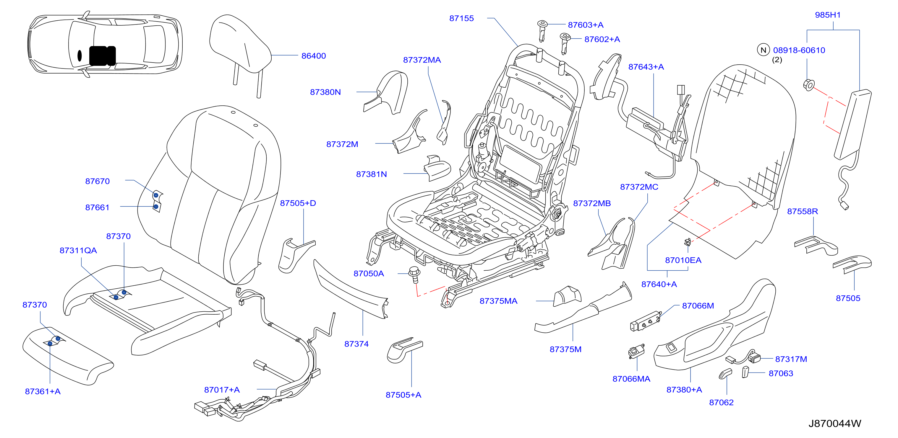 Front Seat Lh Seat Sport