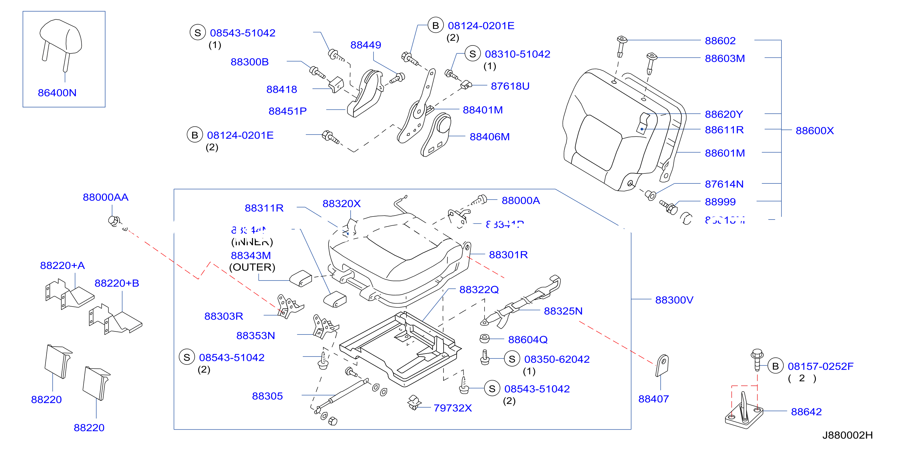 Rear Seat F / Rh W / O Seat Slide W / O Armrest
