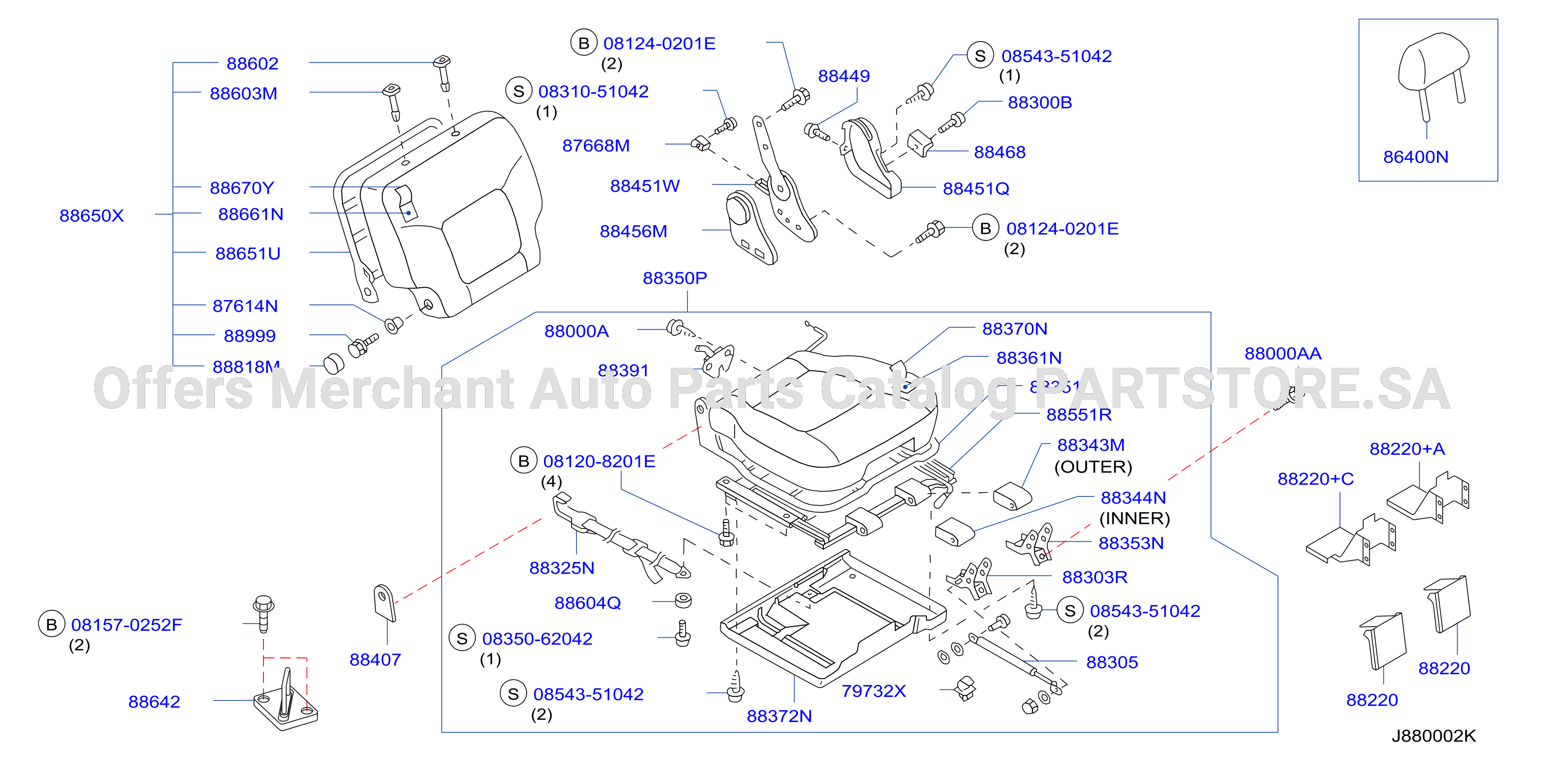 Rear Seat F / Lh W / Seat Slide W / O Armrest