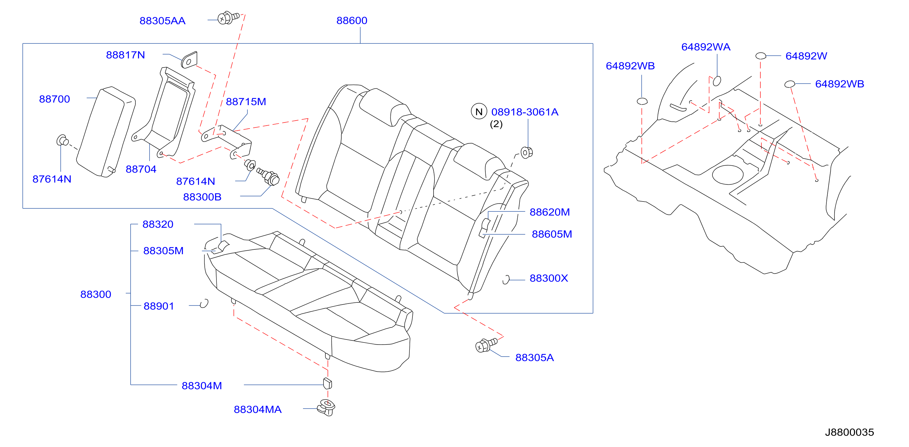 Rear Seat W / Armrest